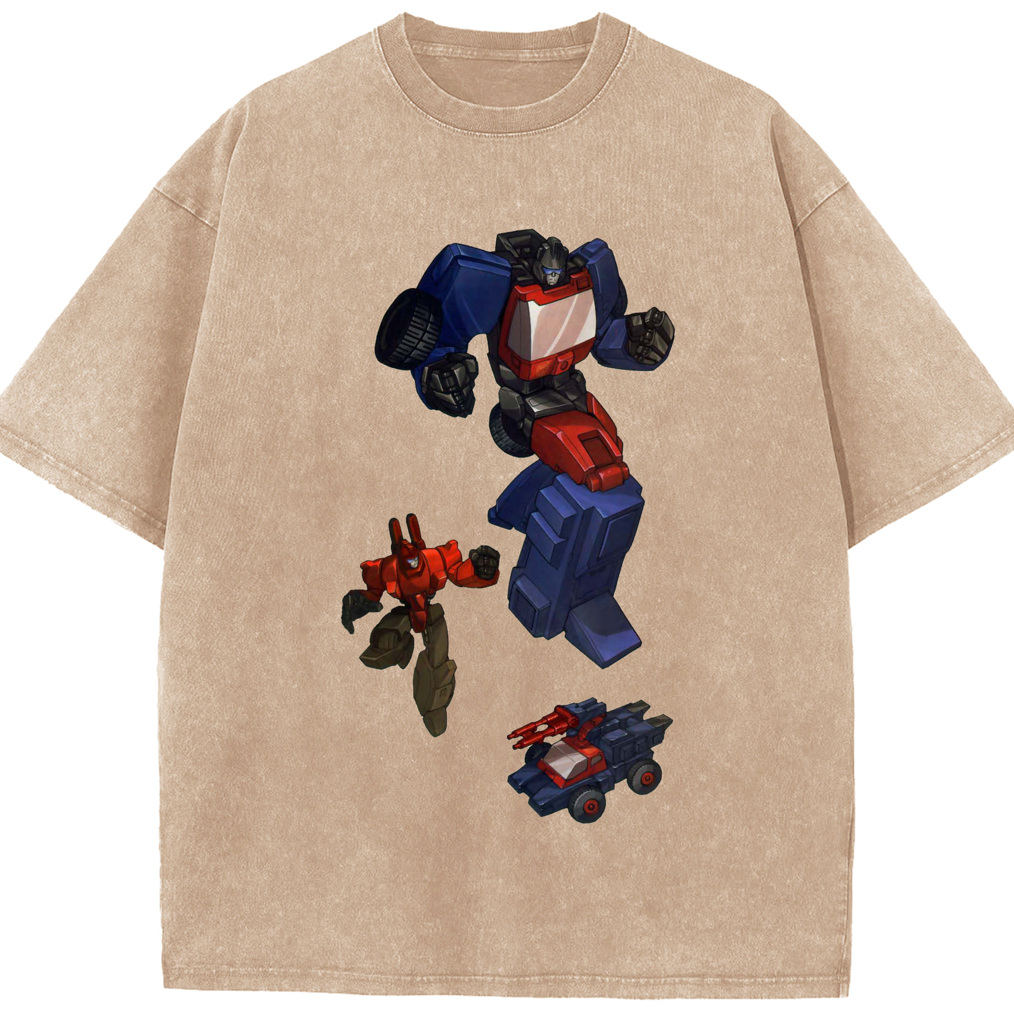 （画像用）  綿100% ヴィンテージ風 半袖Tシャツ（フロントプリント）