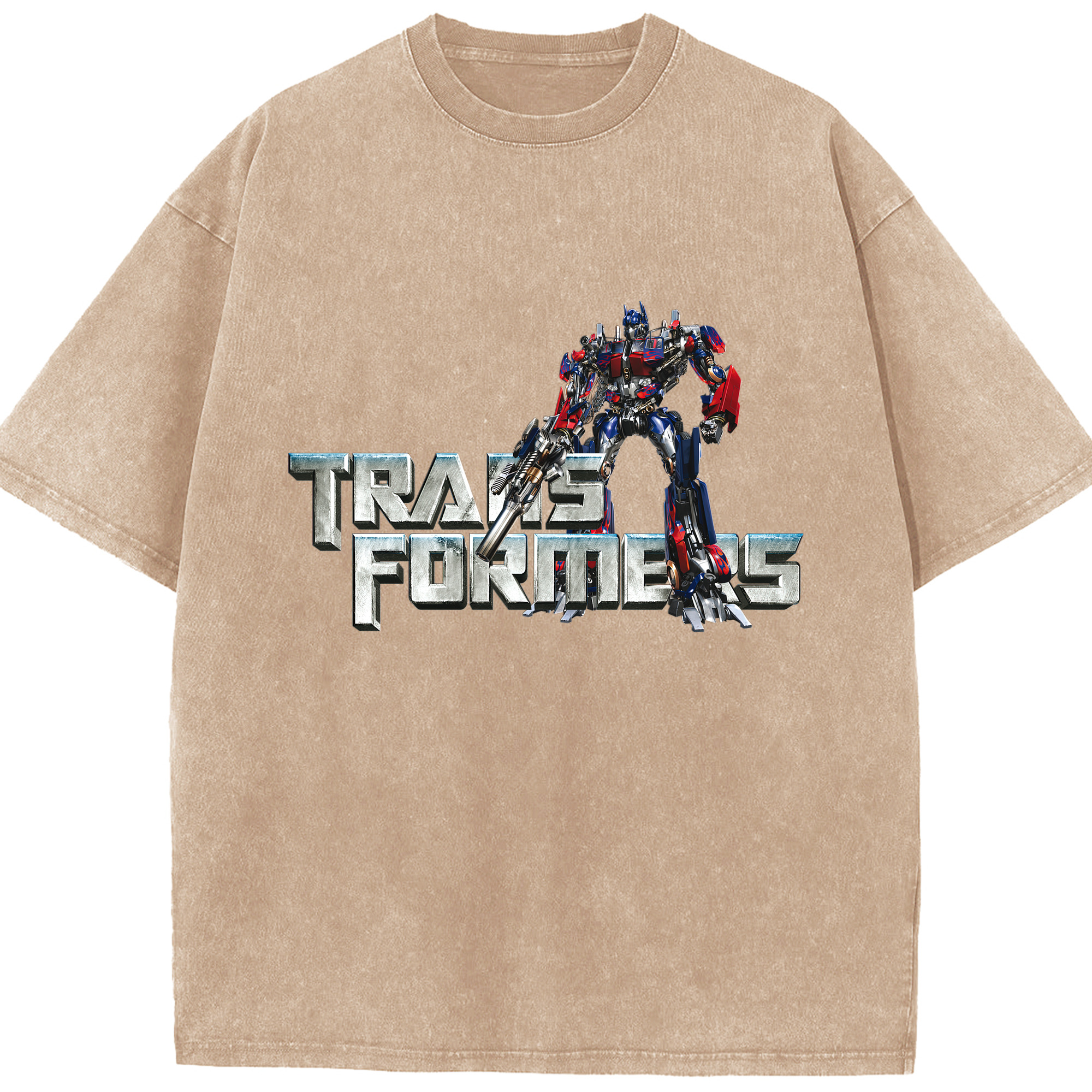 （画像用）  綿100% ヴィンテージ風 半袖Tシャツ（フロントプリント）