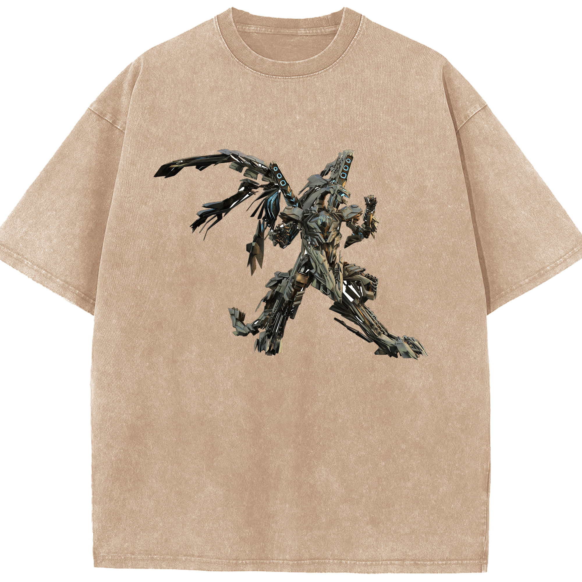 （画像用）  綿100% ヴィンテージ風 半袖Tシャツ（フロントプリント）