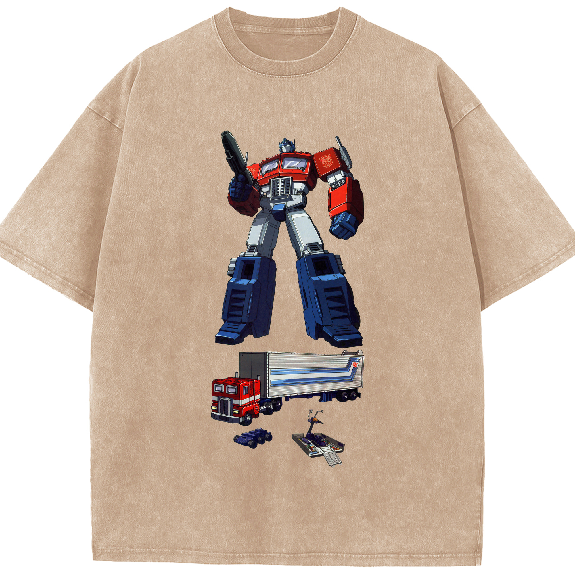 （画像用）  綿100% ヴィンテージ風 半袖Tシャツ（フロントプリント）