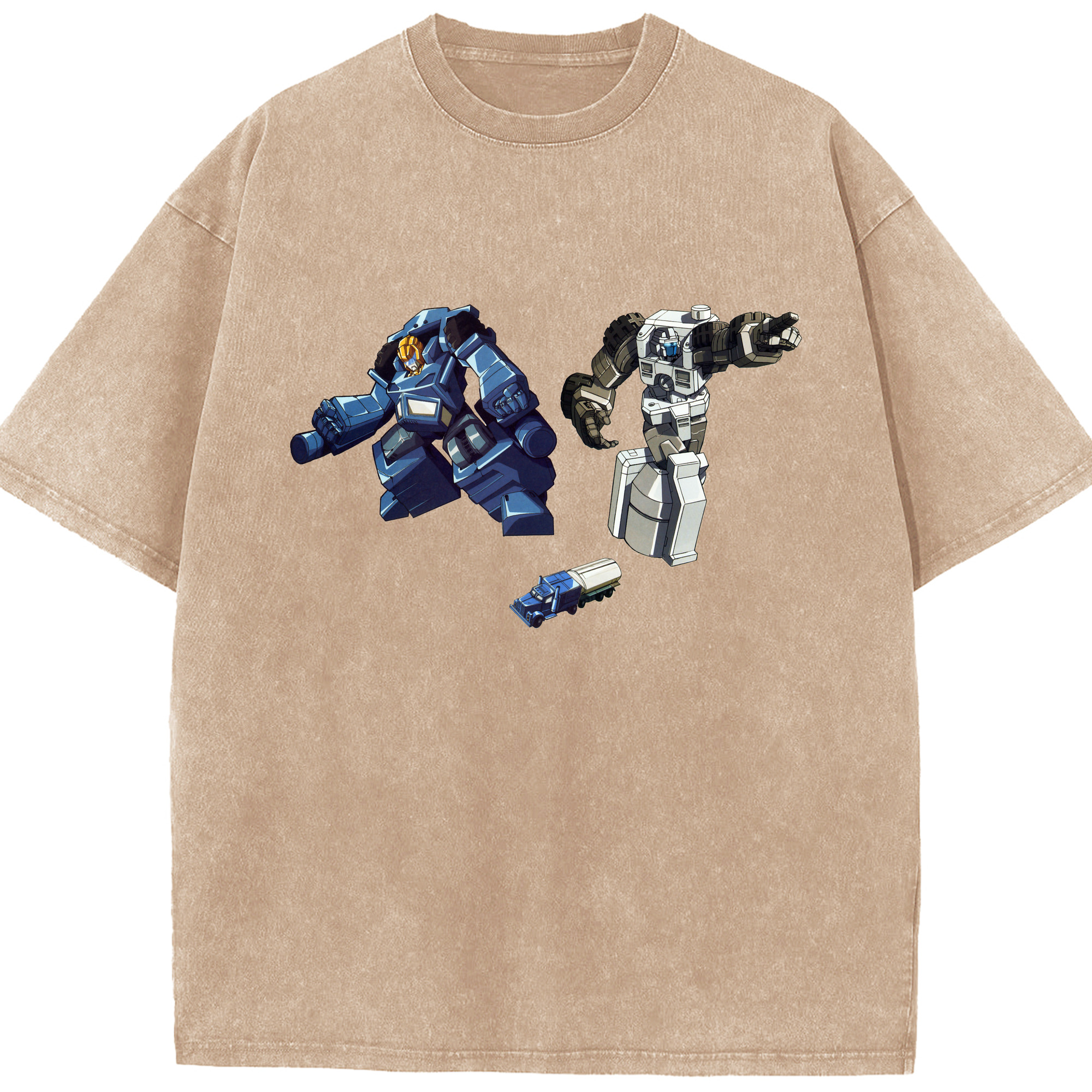 （画像用）  綿100% ヴィンテージ風 半袖Tシャツ（フロントプリント）