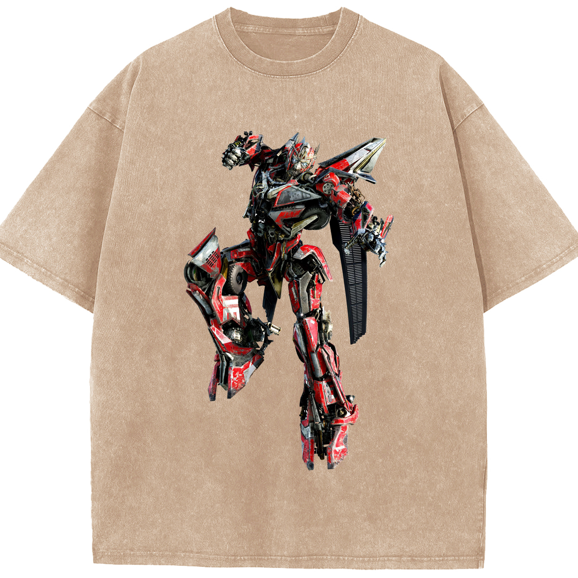 （画像用）  綿100% ヴィンテージ風 半袖Tシャツ（フロントプリント）