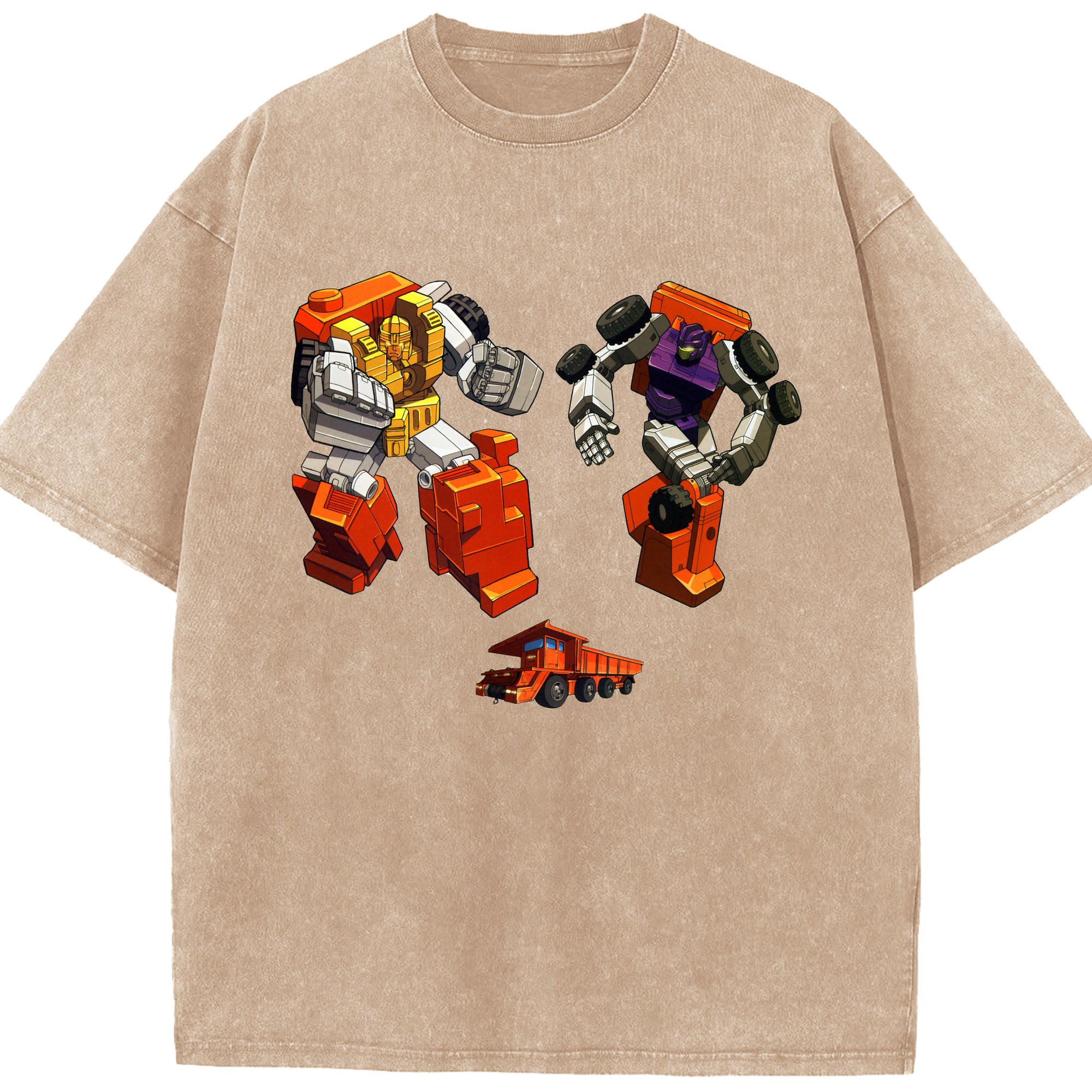 （画像用）  綿100% ヴィンテージ風 半袖Tシャツ（フロントプリント）