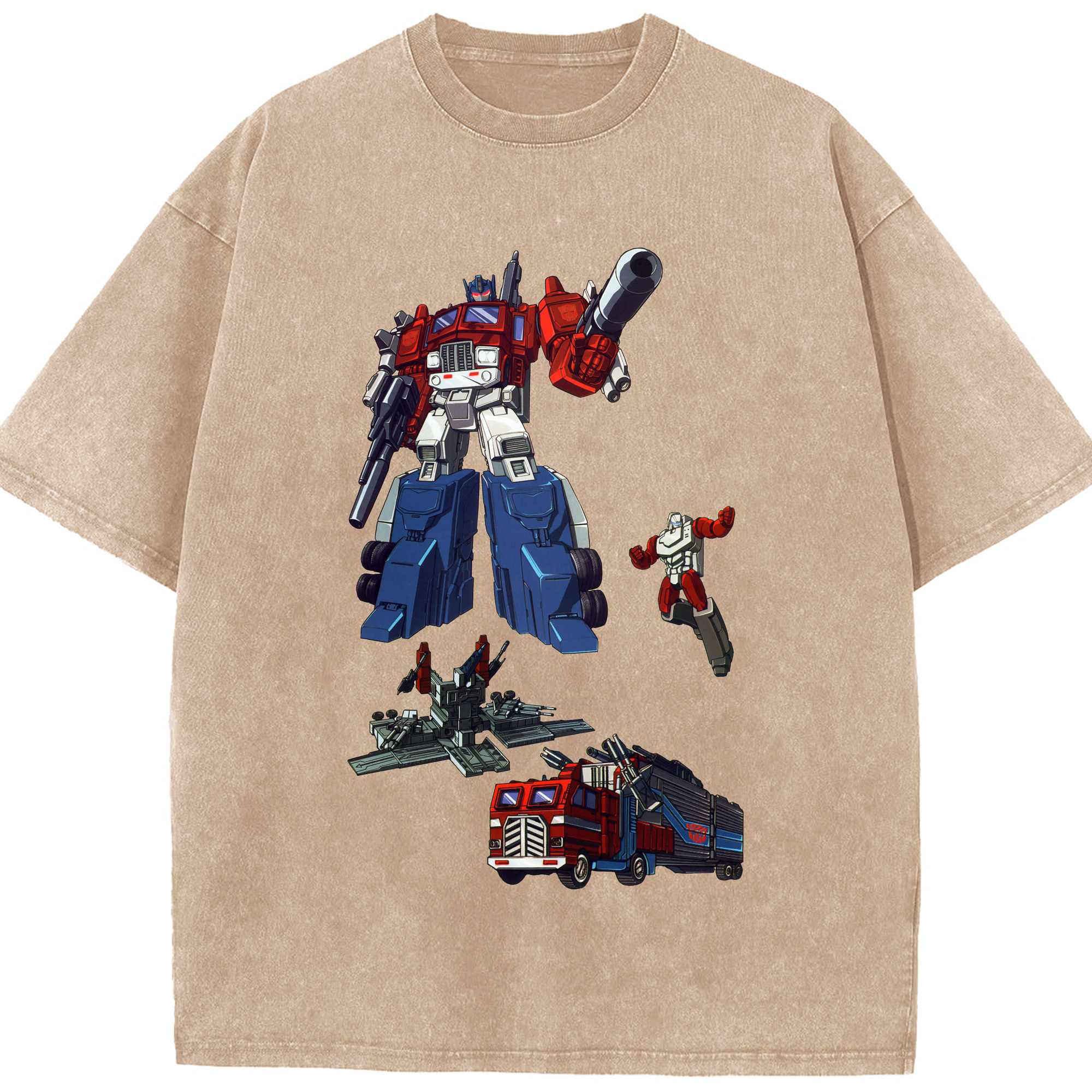 （画像用）  綿100% ヴィンテージ風 半袖Tシャツ（フロントプリント）