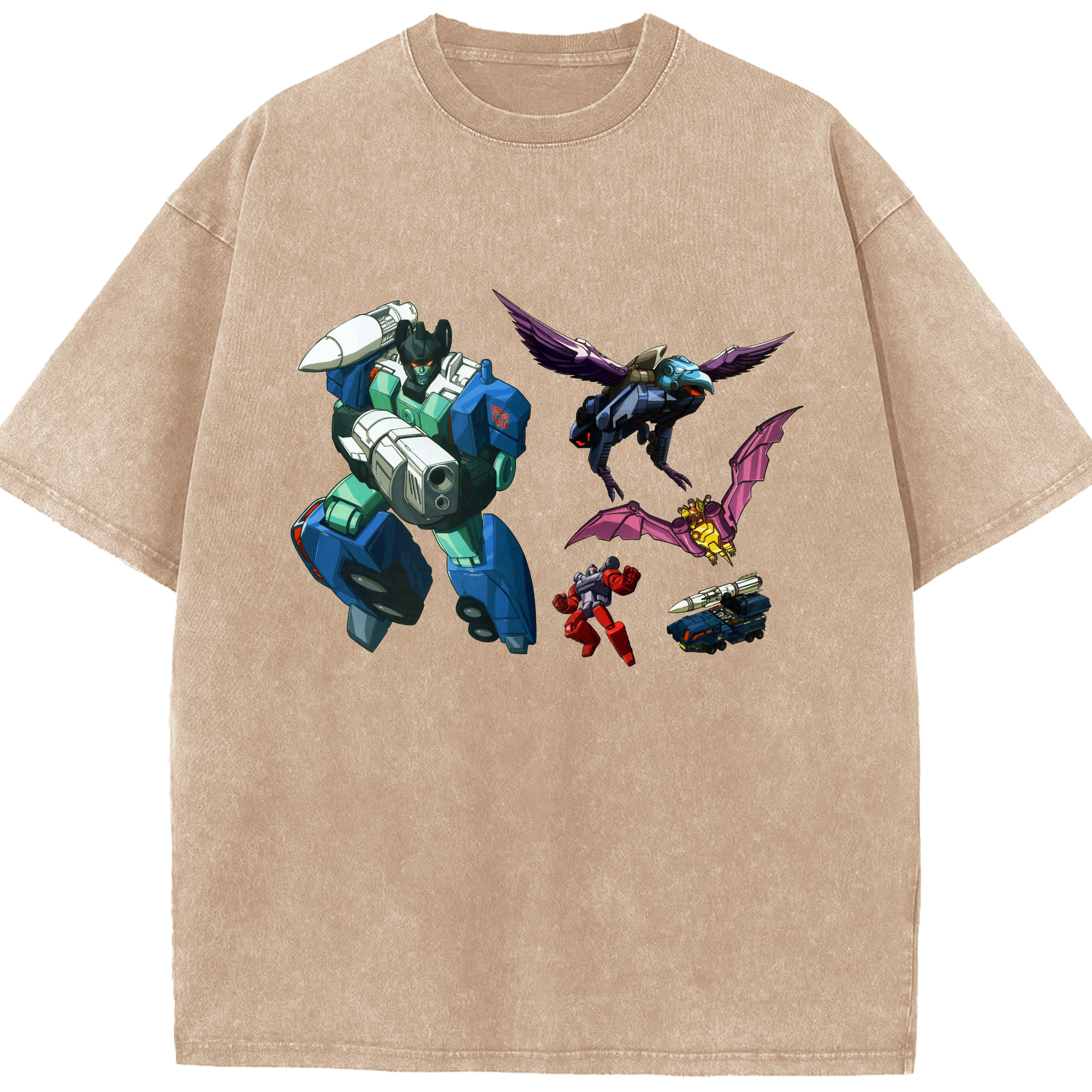 （画像用）  綿100% ヴィンテージ風 半袖Tシャツ（フロントプリント）