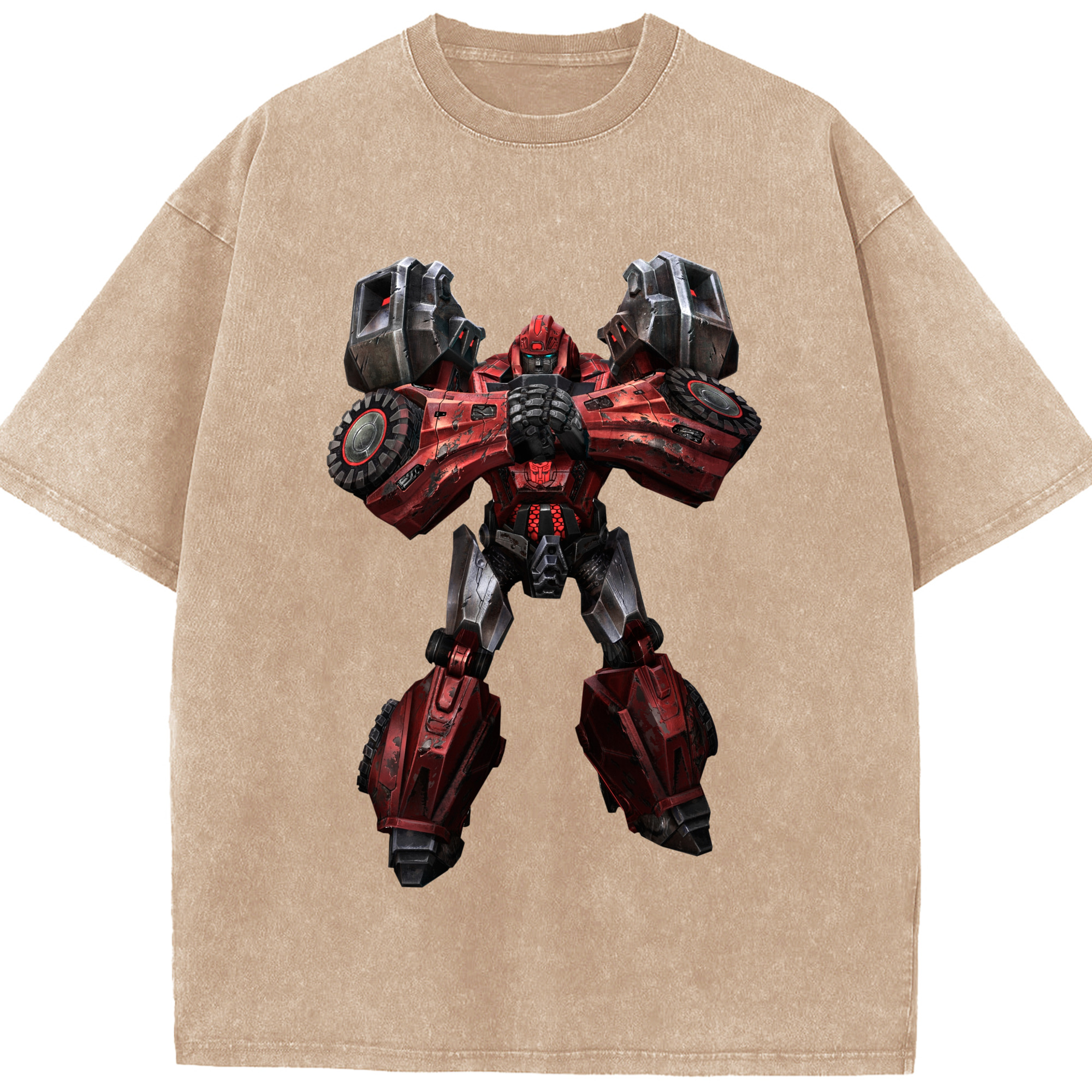 （画像用）  綿100% ヴィンテージ風 半袖Tシャツ（フロントプリント）