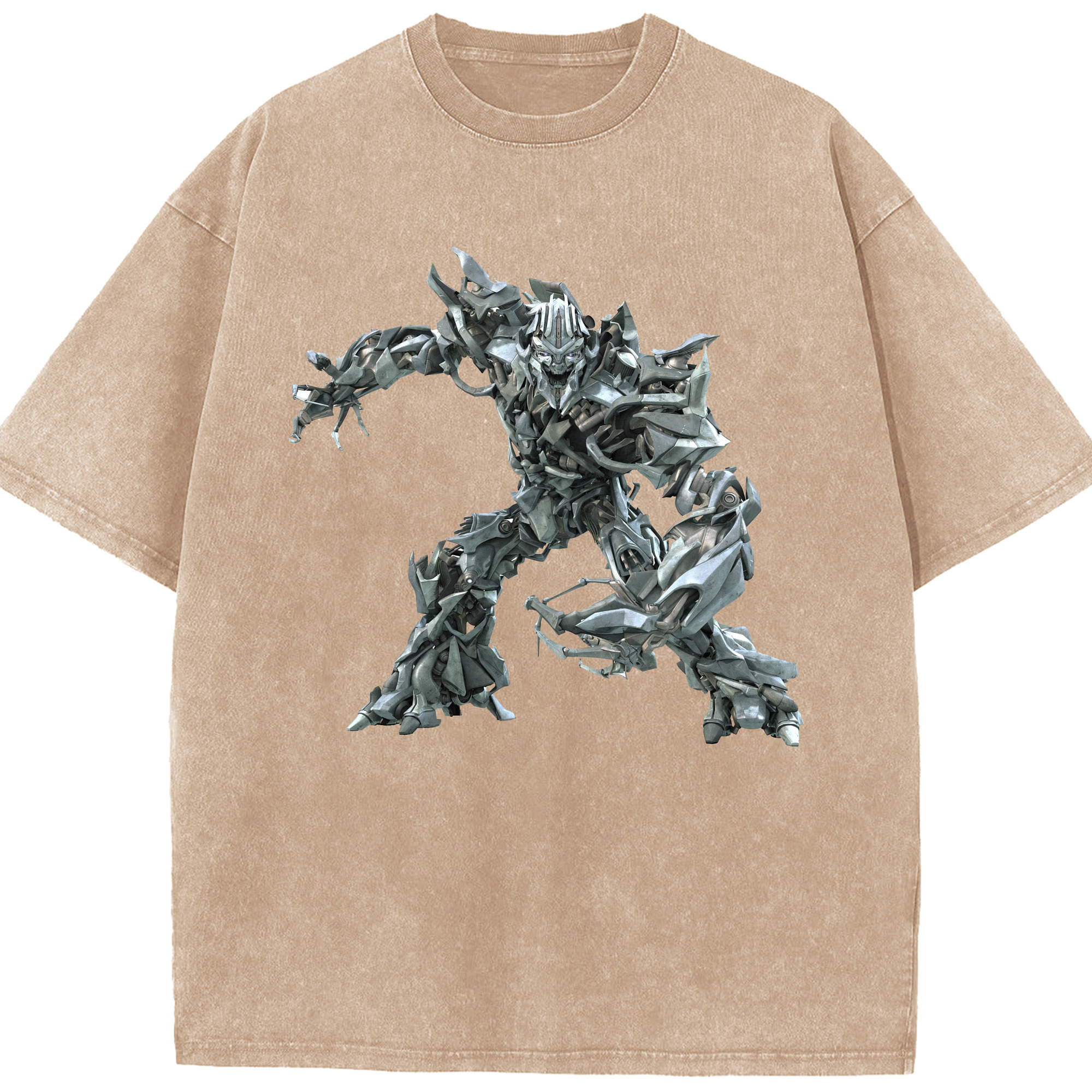 （画像用）  綿100% ヴィンテージ風 半袖Tシャツ（フロントプリント）