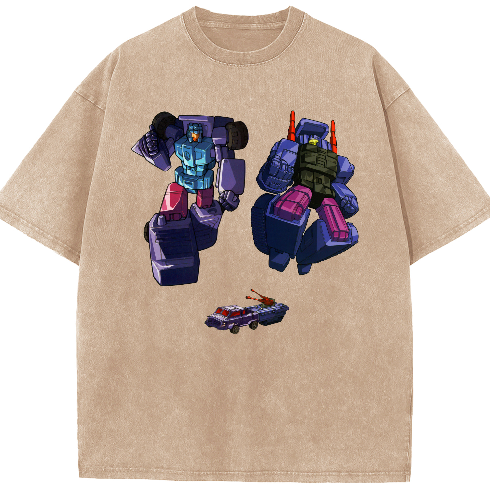 （画像用）  綿100% ヴィンテージ風 半袖Tシャツ（フロントプリント）