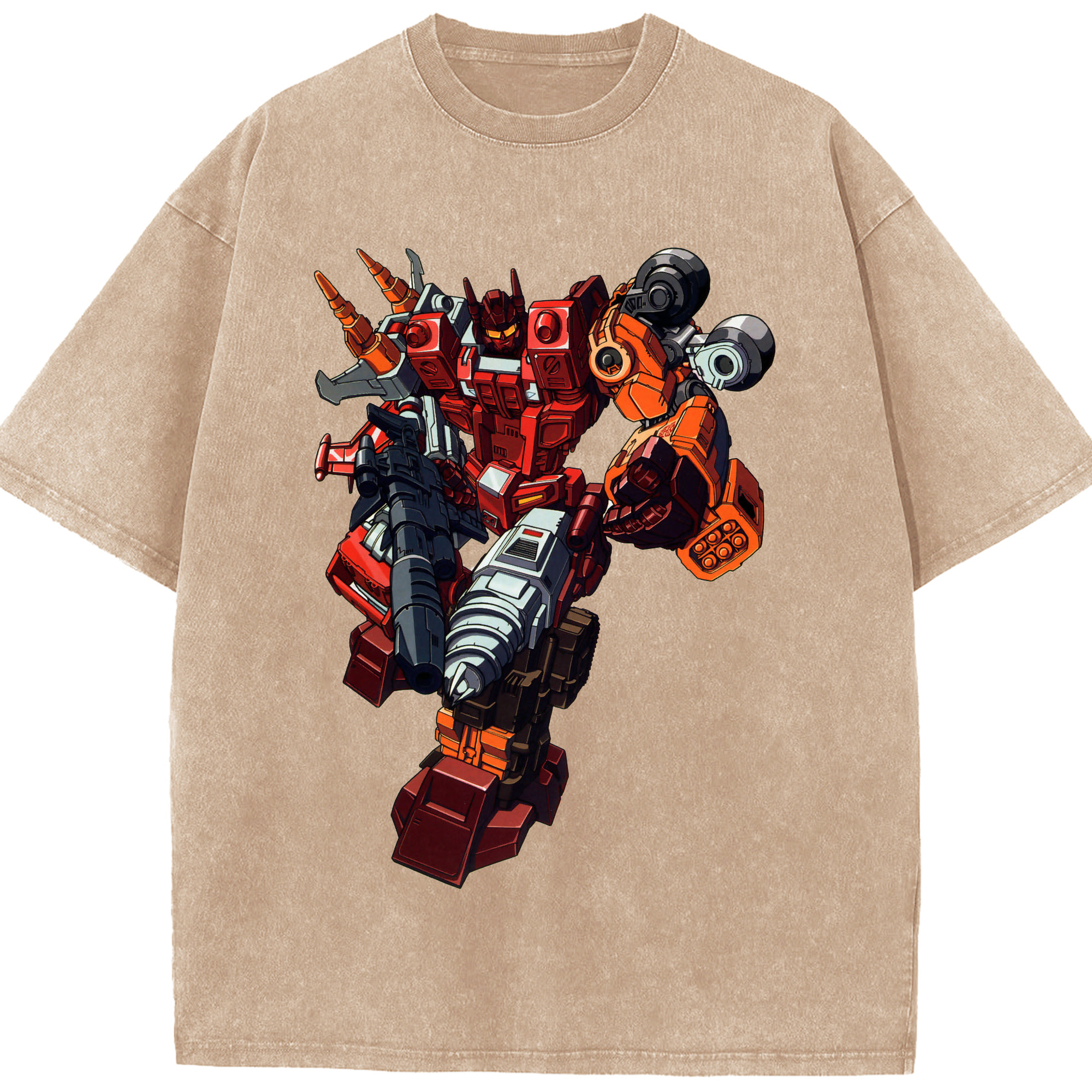（画像用）  綿100% ヴィンテージ風 半袖Tシャツ（フロントプリント）