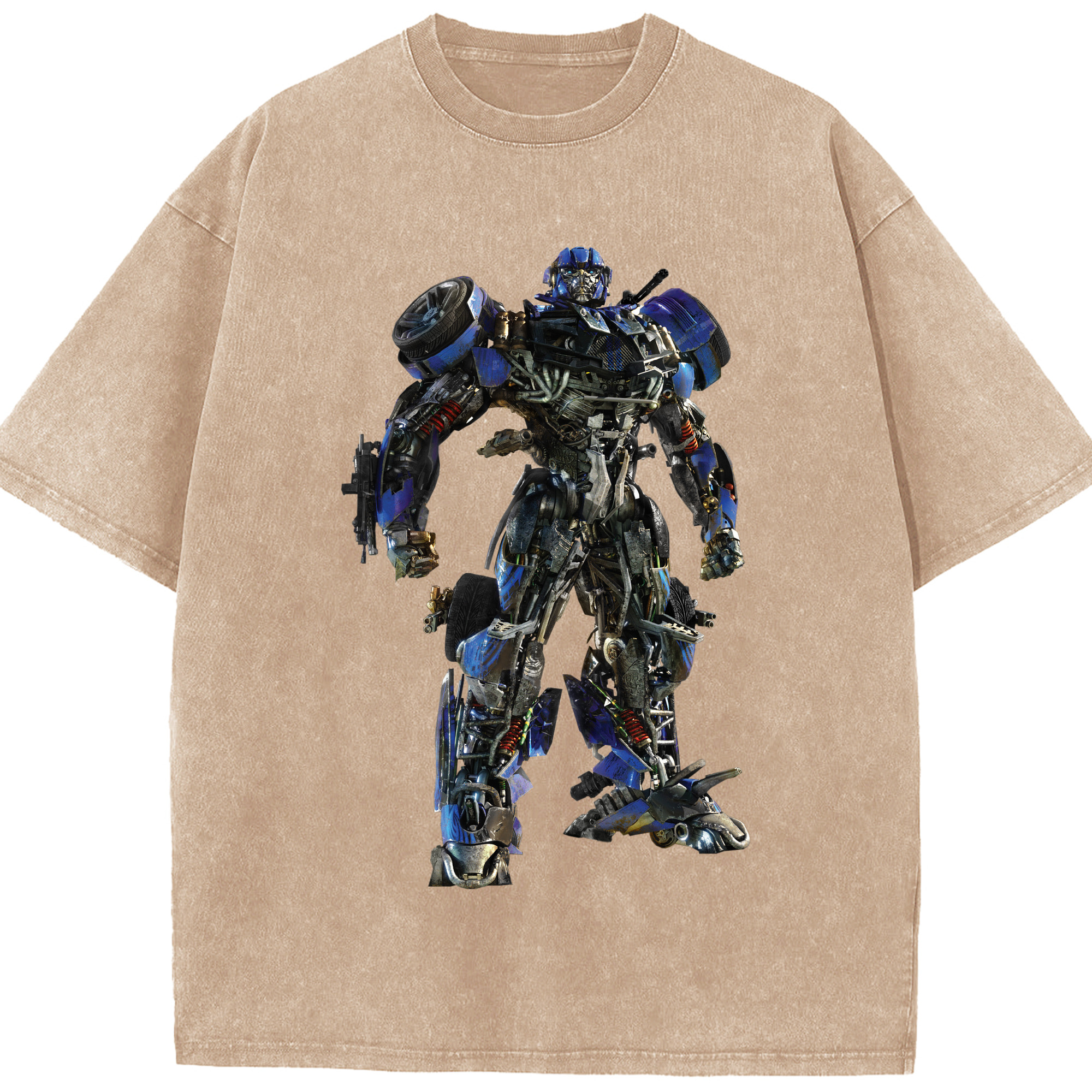 （画像用）  綿100% ヴィンテージ風 半袖Tシャツ（フロントプリント）