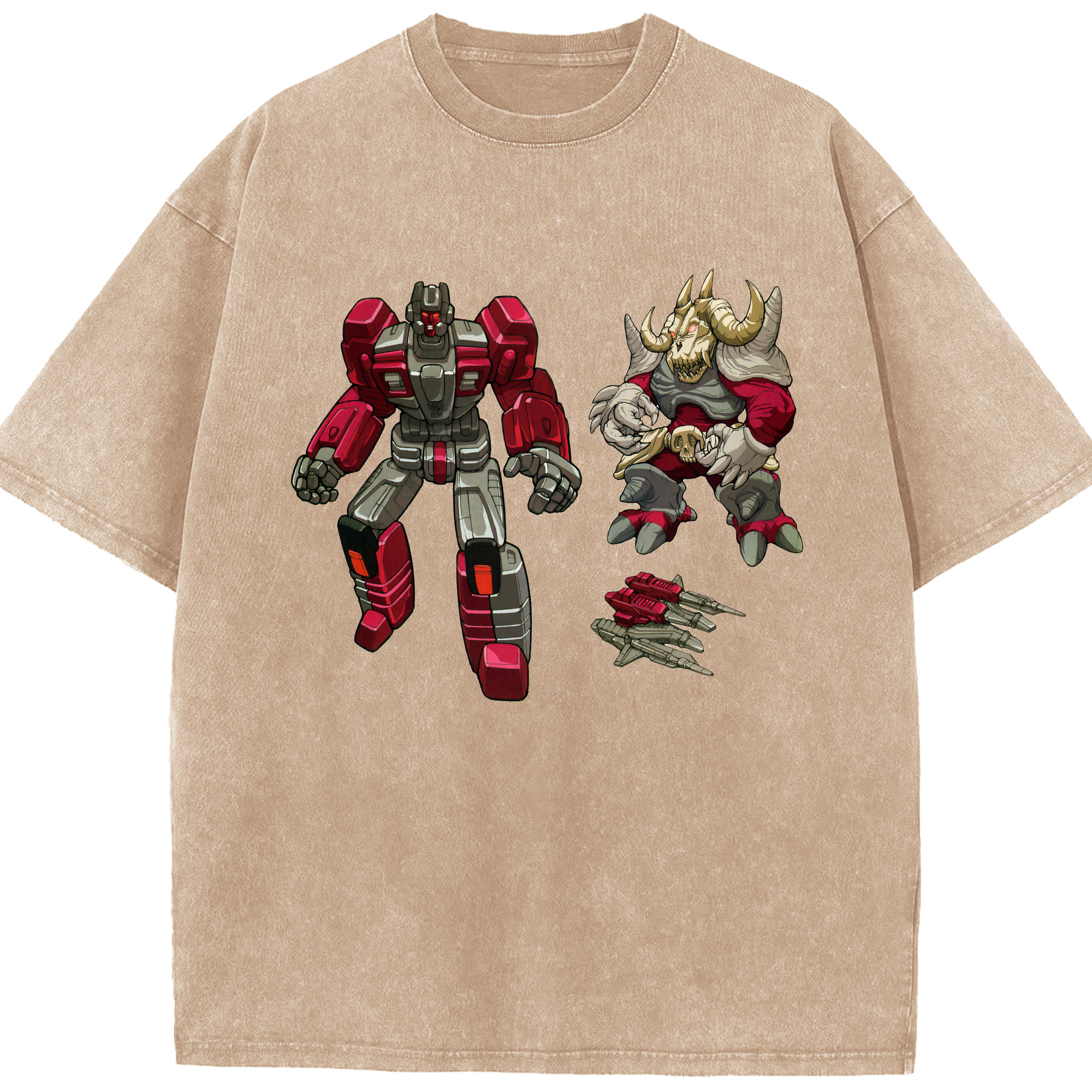 （画像用）  綿100% ヴィンテージ風 半袖Tシャツ（フロントプリント）
