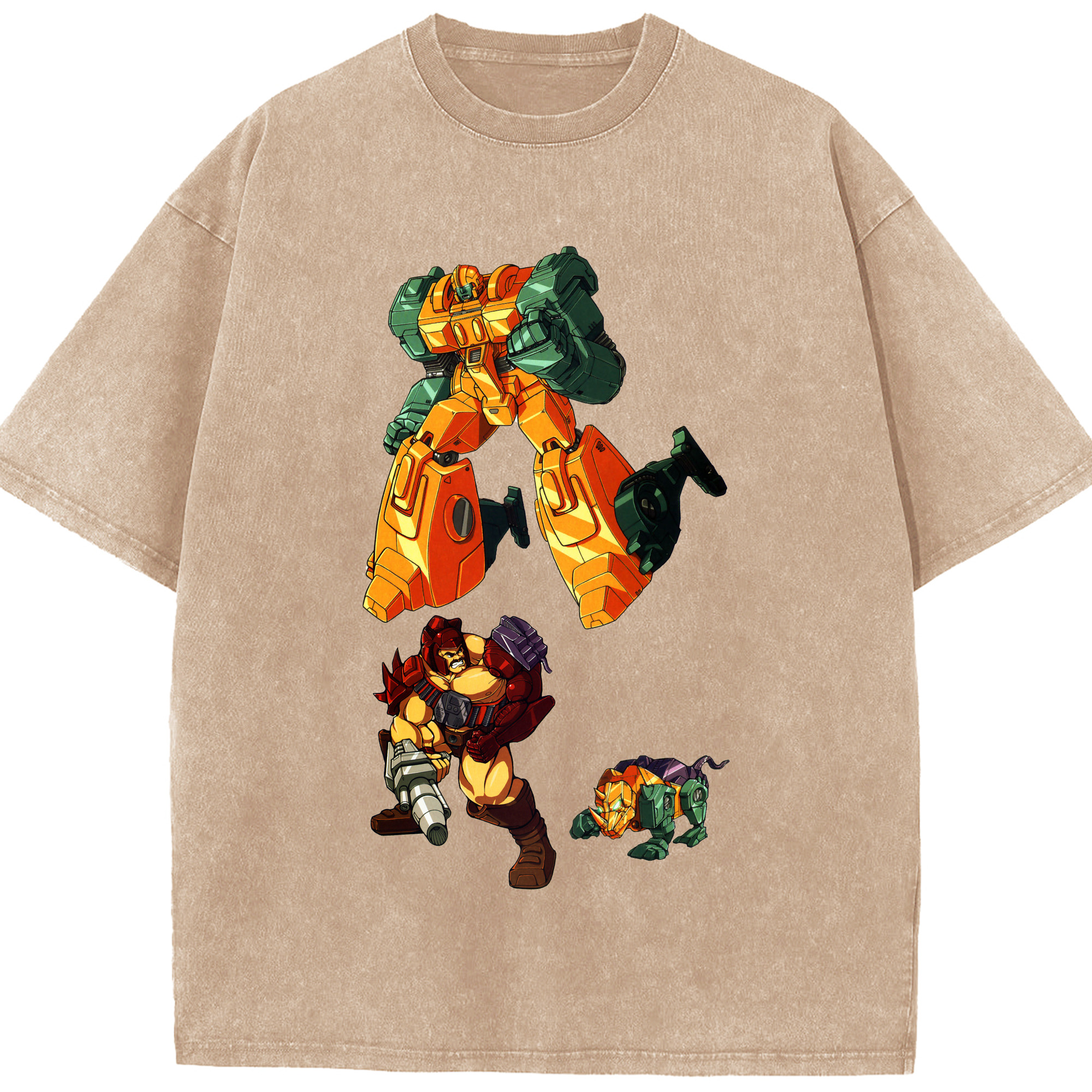 （画像用）  綿100% ヴィンテージ風 半袖Tシャツ（フロントプリント）