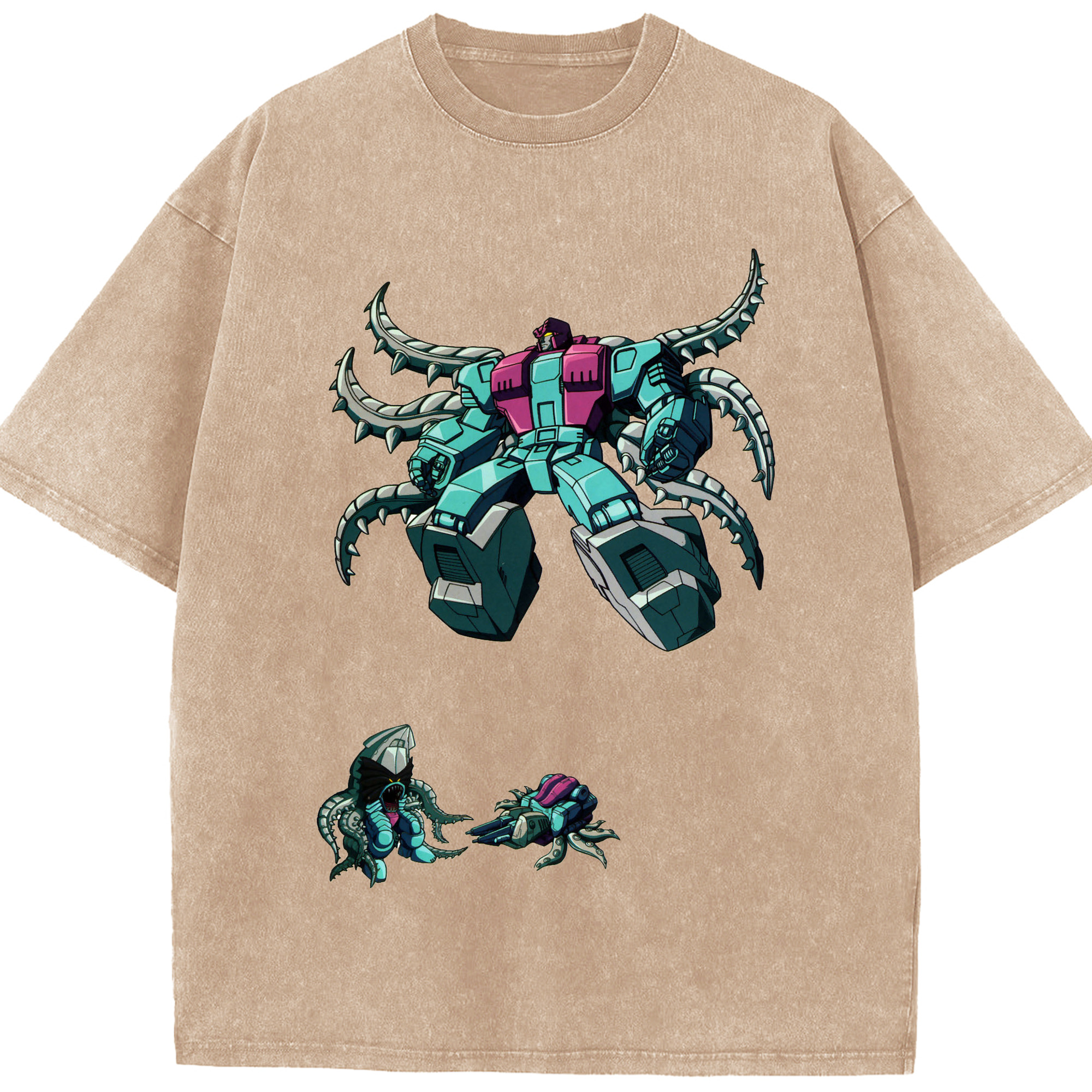 （画像用）  綿100% ヴィンテージ風 半袖Tシャツ（フロントプリント）