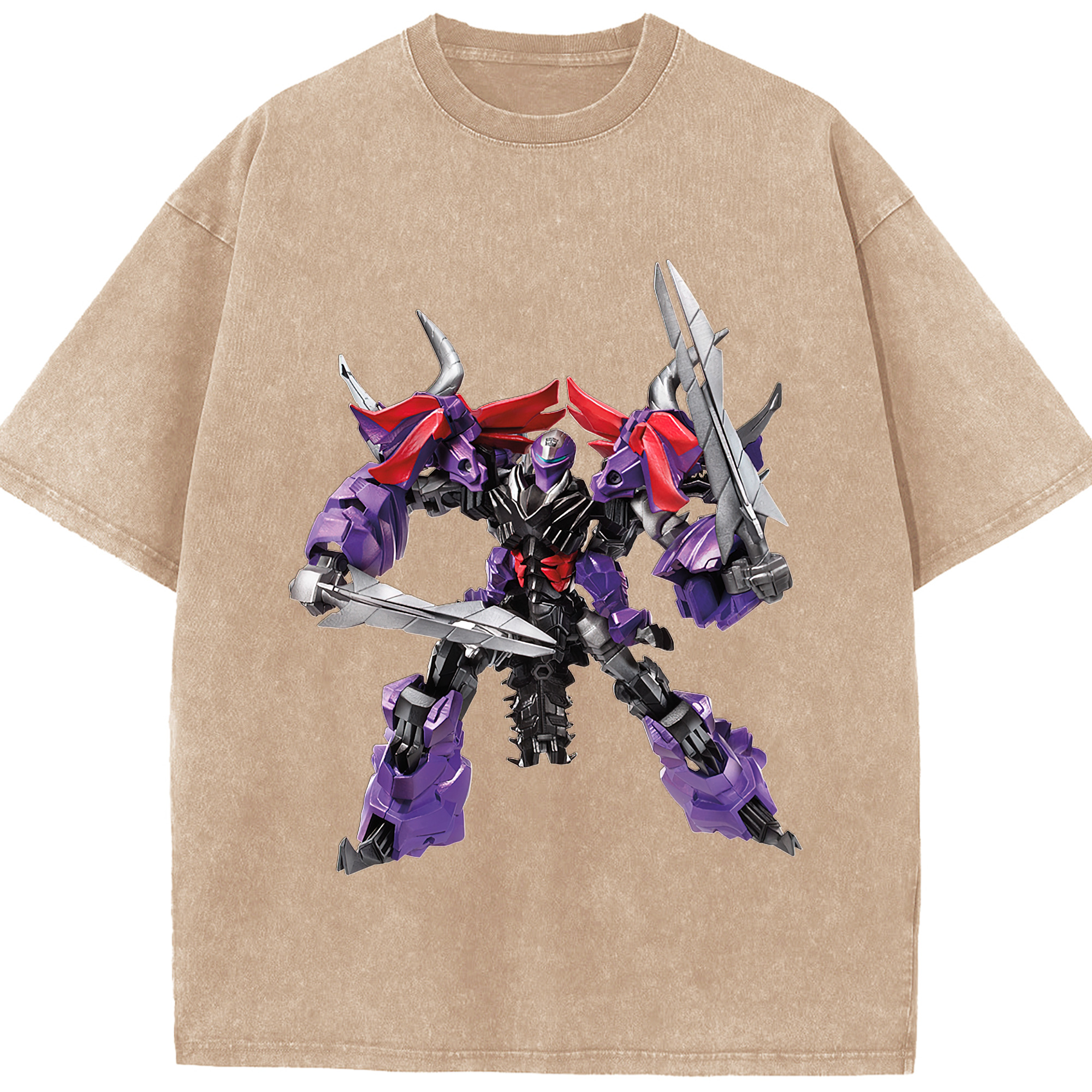 （画像用）  綿100% ヴィンテージ風 半袖Tシャツ（フロントプリント）