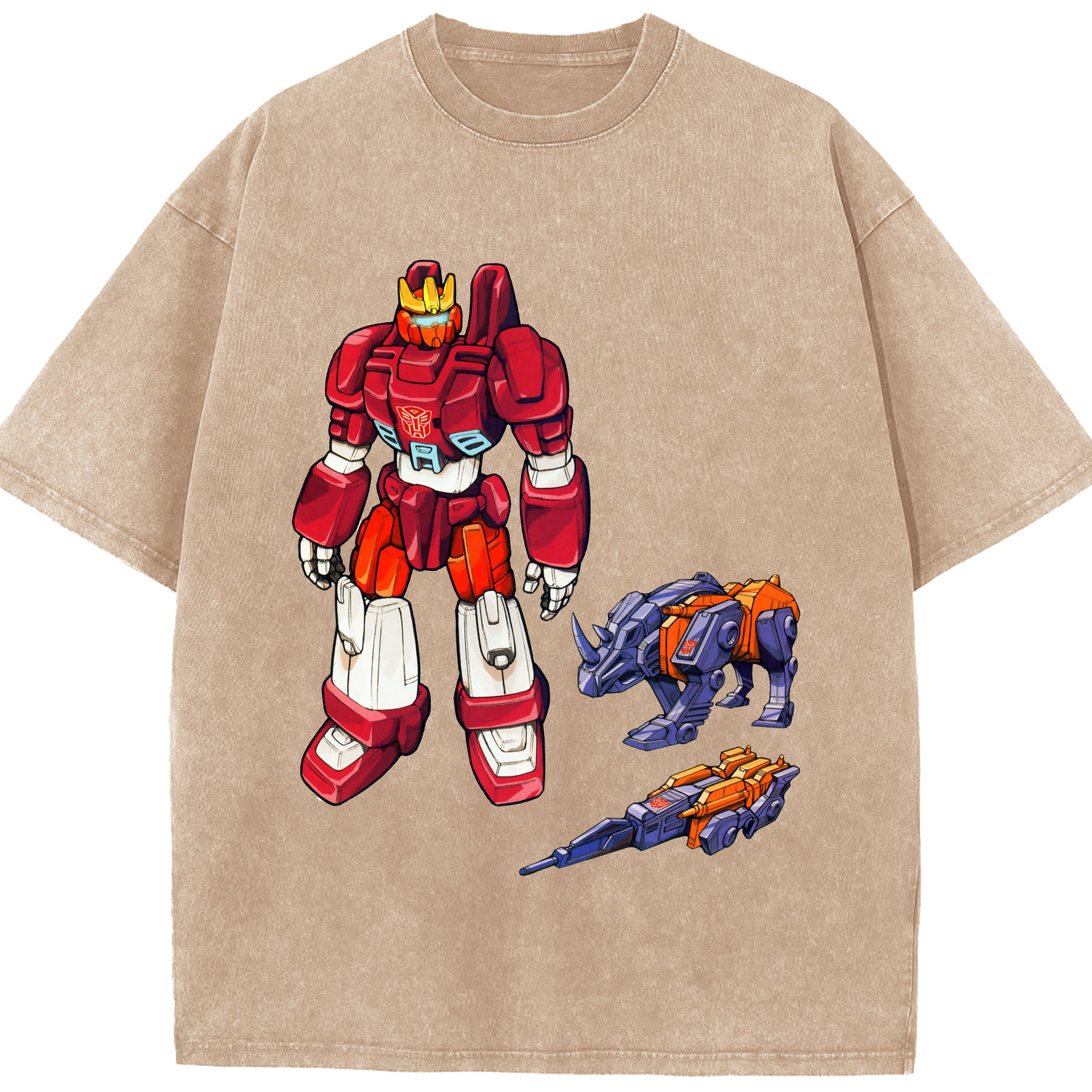（画像用）  綿100% ヴィンテージ風 半袖Tシャツ（フロントプリント）