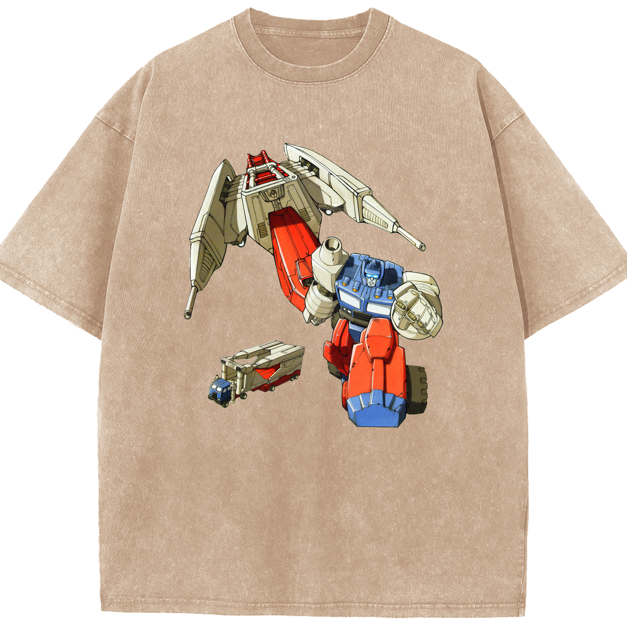 （画像用）  綿100% ヴィンテージ風 半袖Tシャツ（フロントプリント）