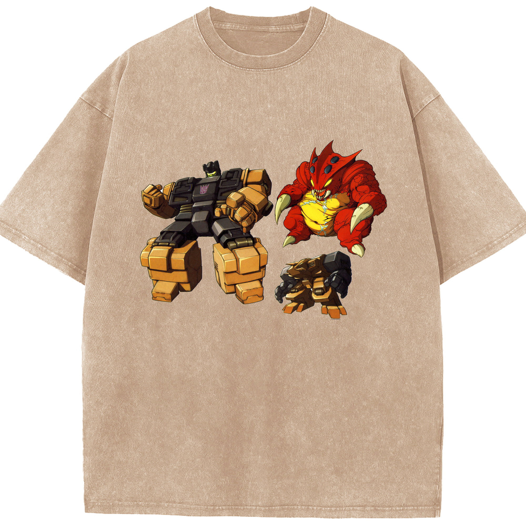 （画像用）  綿100% ヴィンテージ風 半袖Tシャツ（フロントプリント）
