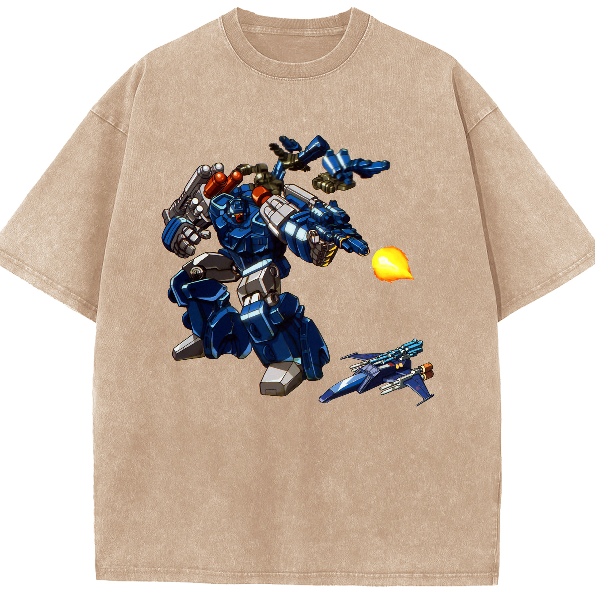 （画像用）  綿100% ヴィンテージ風 半袖Tシャツ（フロントプリント）