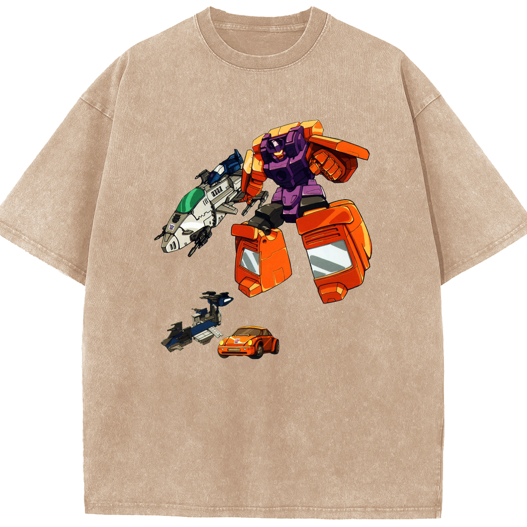 （画像用）  綿100% ヴィンテージ風 半袖Tシャツ（フロントプリント）