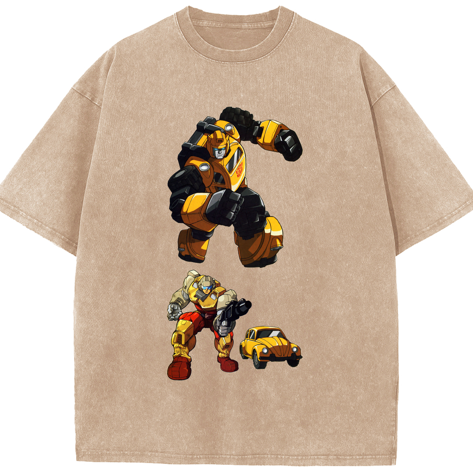 （画像用）  綿100% ヴィンテージ風 半袖Tシャツ（フロントプリント）