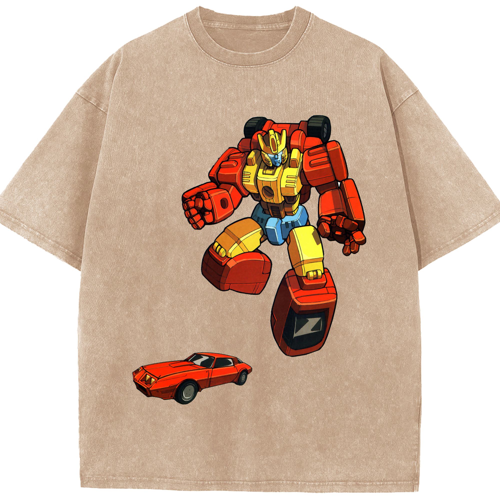 （画像用）  綿100% ヴィンテージ風 半袖Tシャツ（フロントプリント）