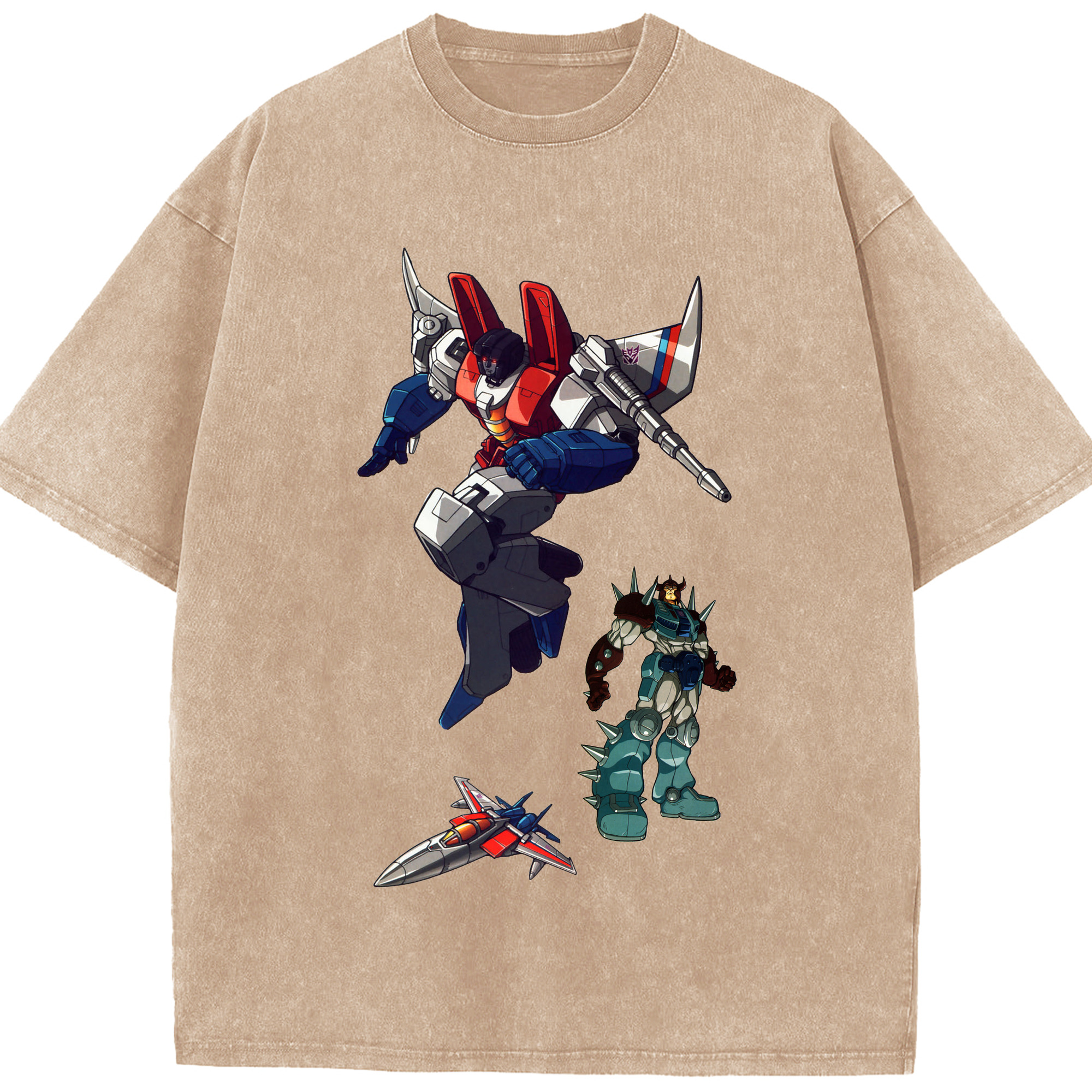 （画像用）  綿100% ヴィンテージ風 半袖Tシャツ（フロントプリント）