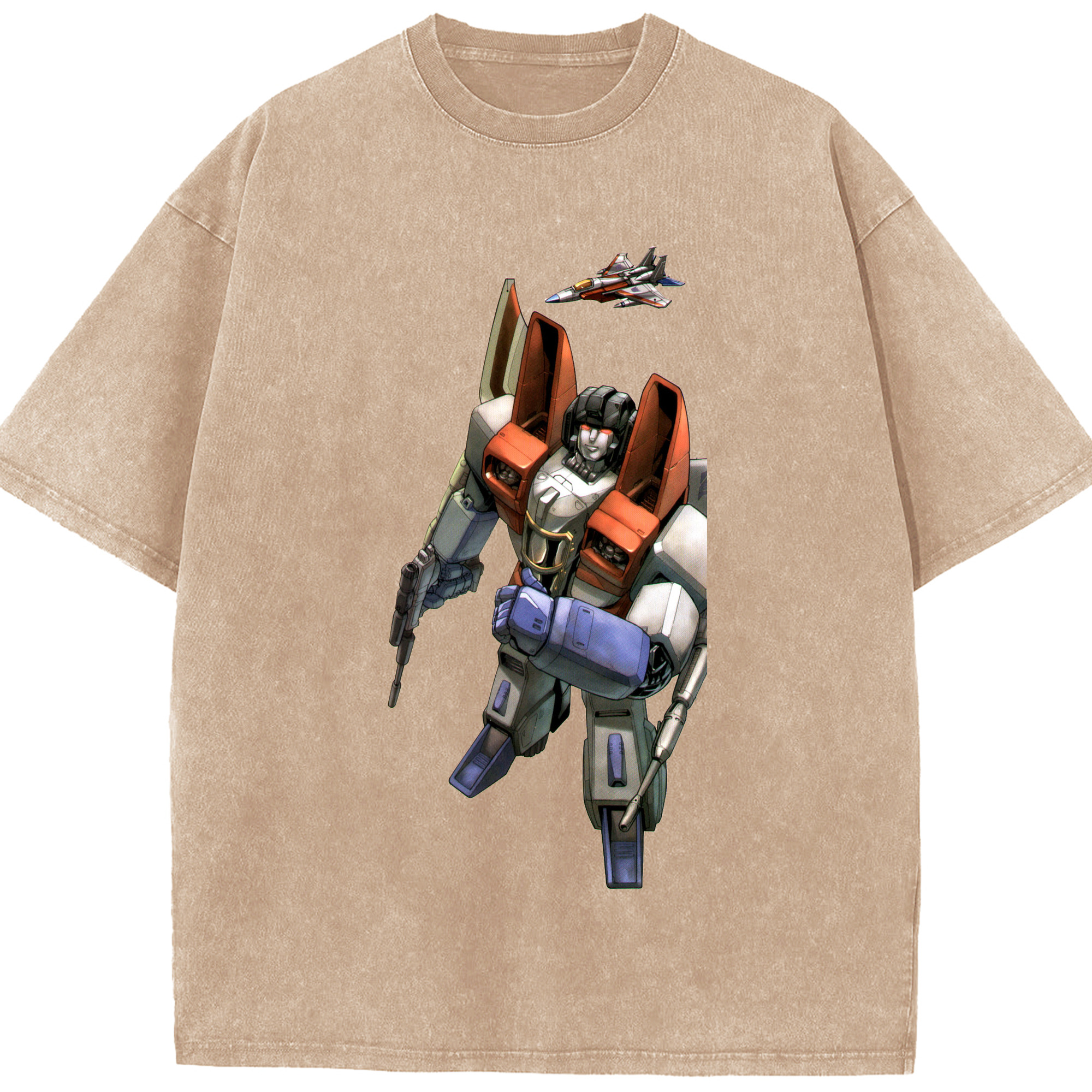 （画像用）  綿100% ヴィンテージ風 半袖Tシャツ（フロントプリント）