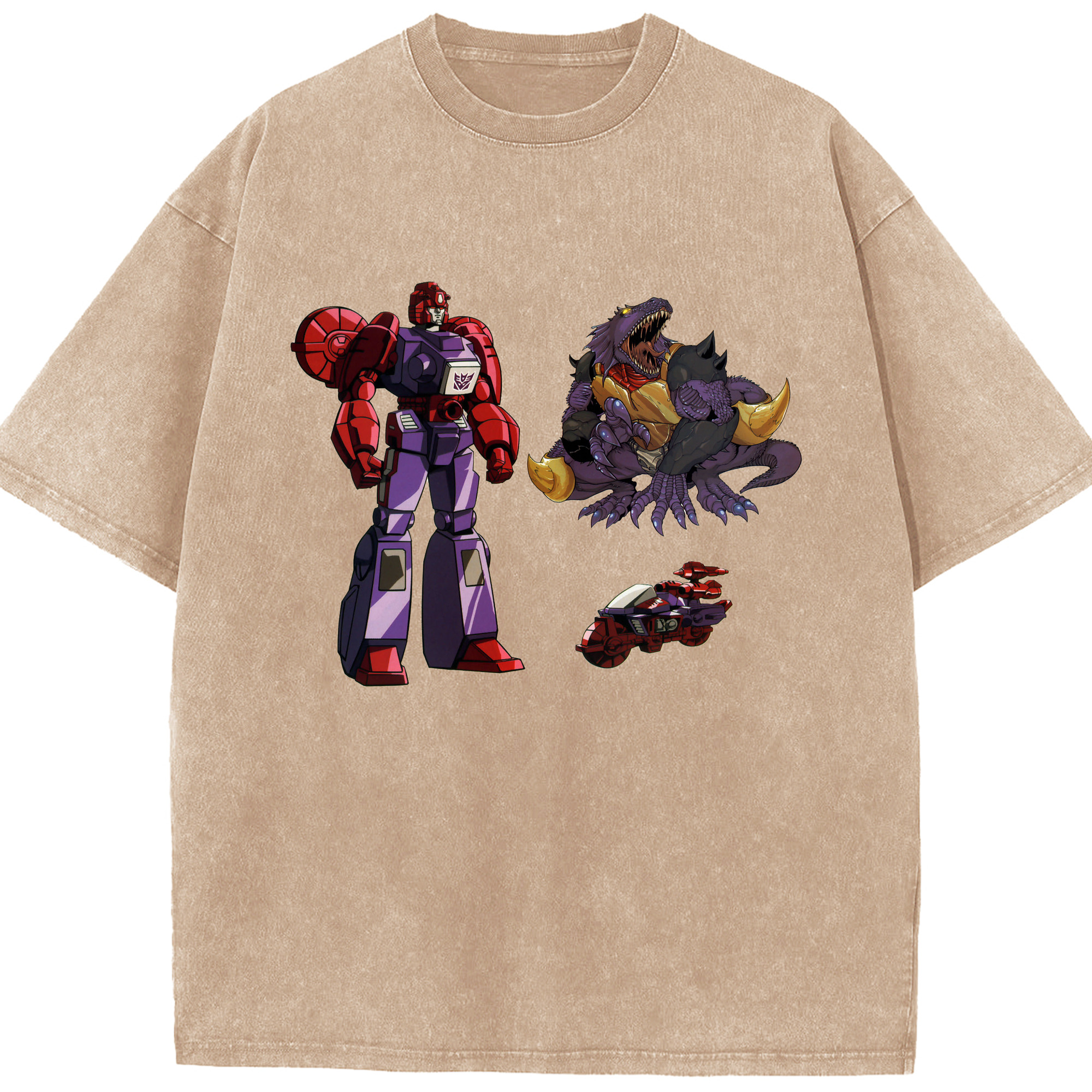 （画像用）  綿100% ヴィンテージ風 半袖Tシャツ（フロントプリント）