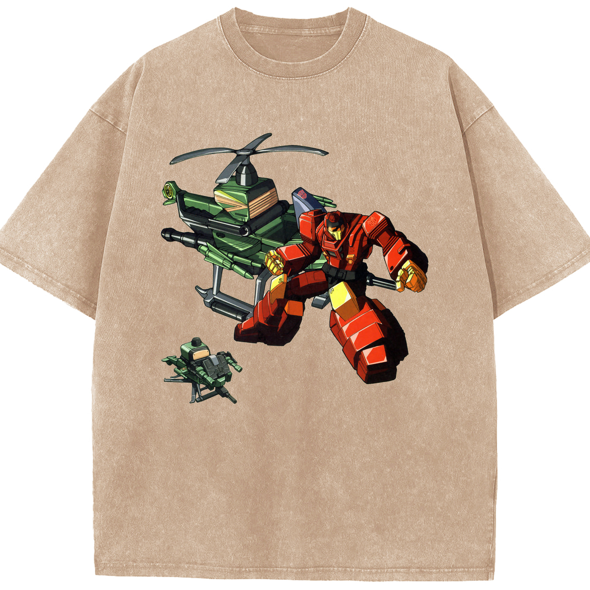 （画像用）  綿100% ヴィンテージ風 半袖Tシャツ（フロントプリント）