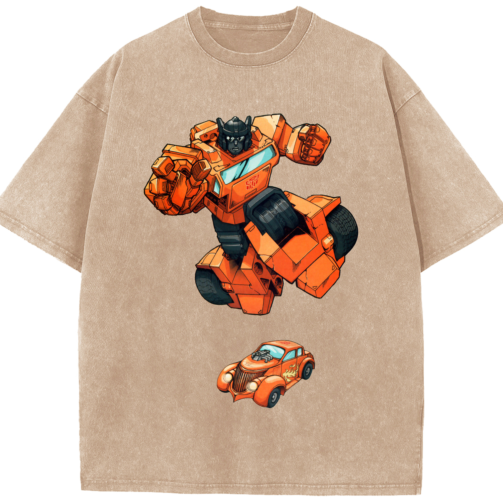 （画像用）  綿100% ヴィンテージ風 半袖Tシャツ（フロントプリント）