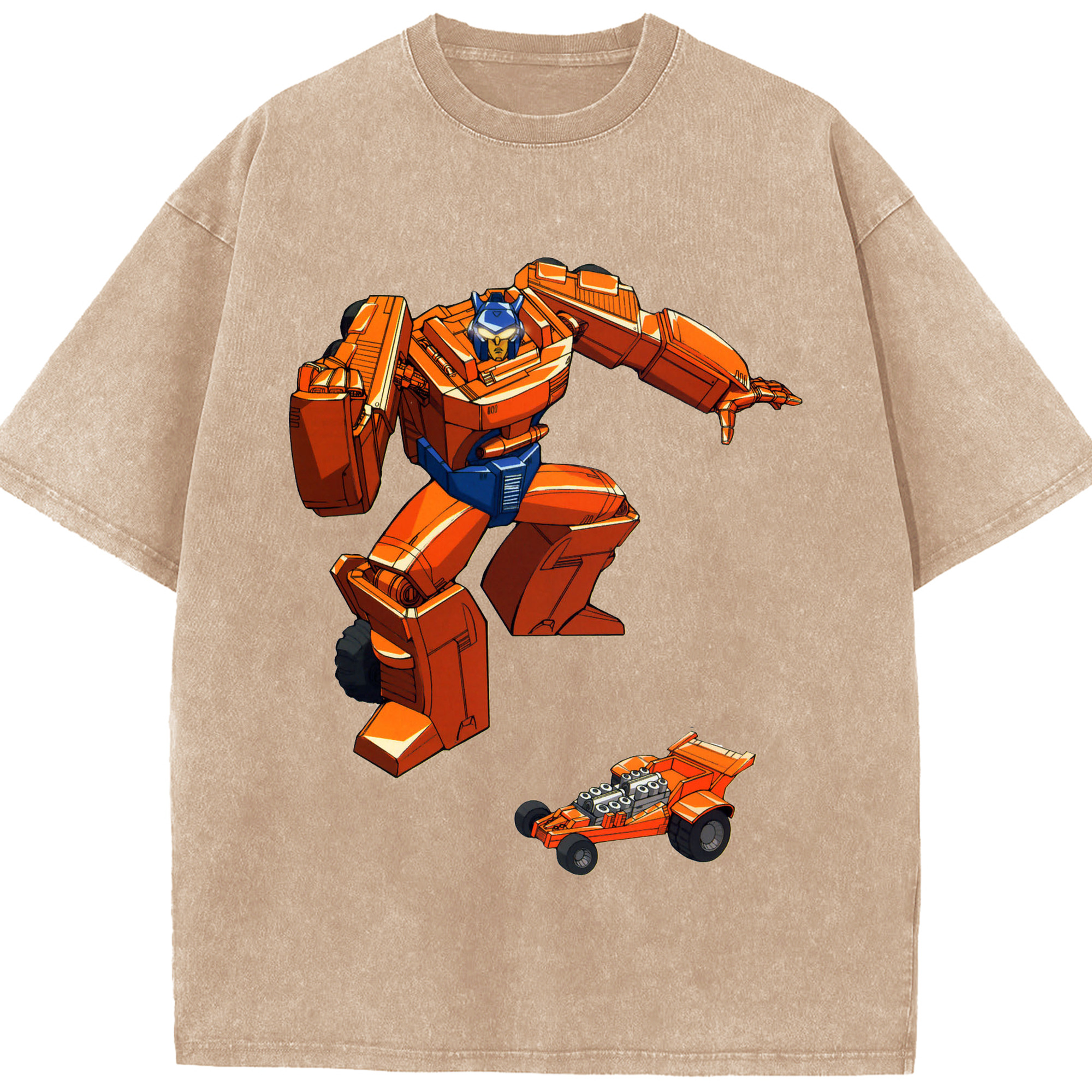 （画像用）  綿100% ヴィンテージ風 半袖Tシャツ（フロントプリント）