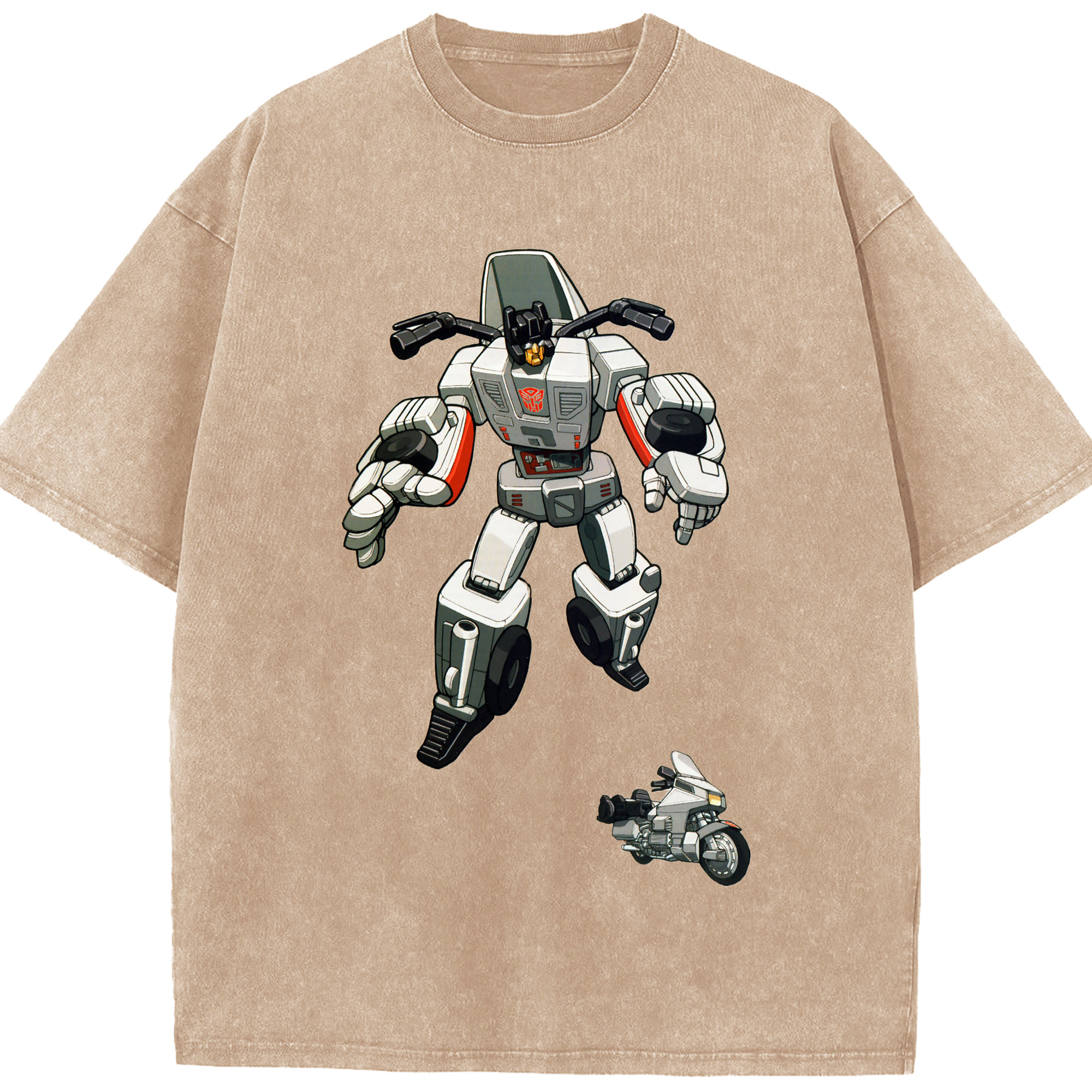 （画像用）  綿100% ヴィンテージ風 半袖Tシャツ（フロントプリント）