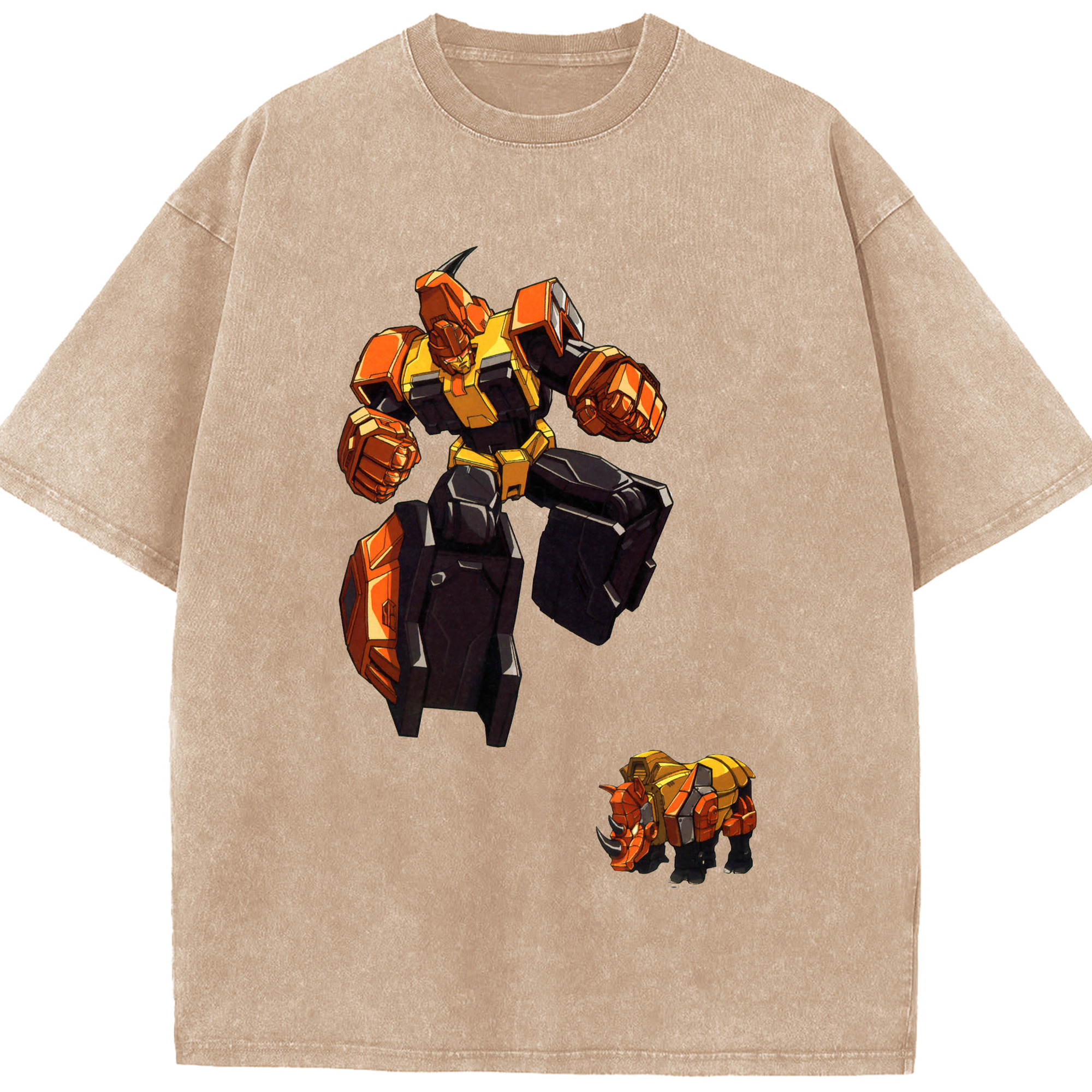 （画像用）  綿100% ヴィンテージ風 半袖Tシャツ（フロントプリント）