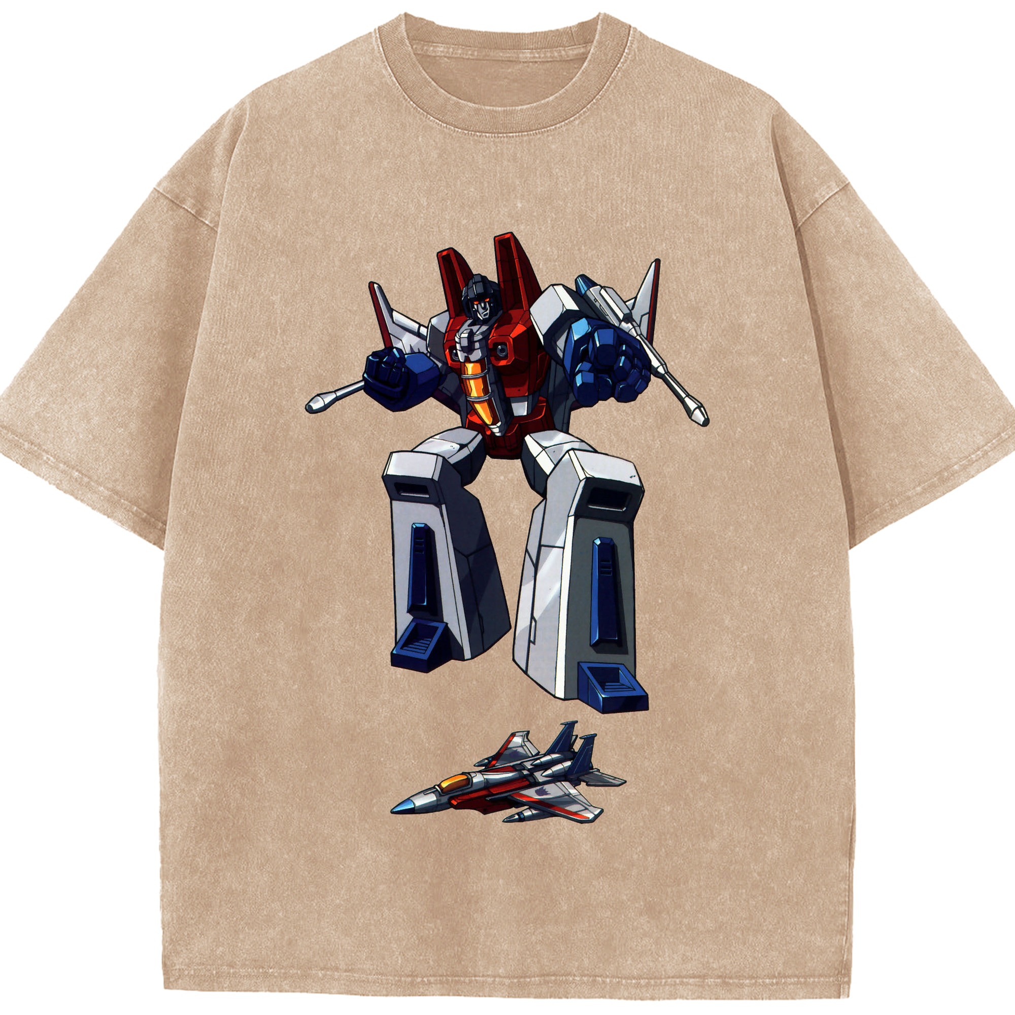 （画像用）  綿100% ヴィンテージ風 半袖Tシャツ（フロントプリント）