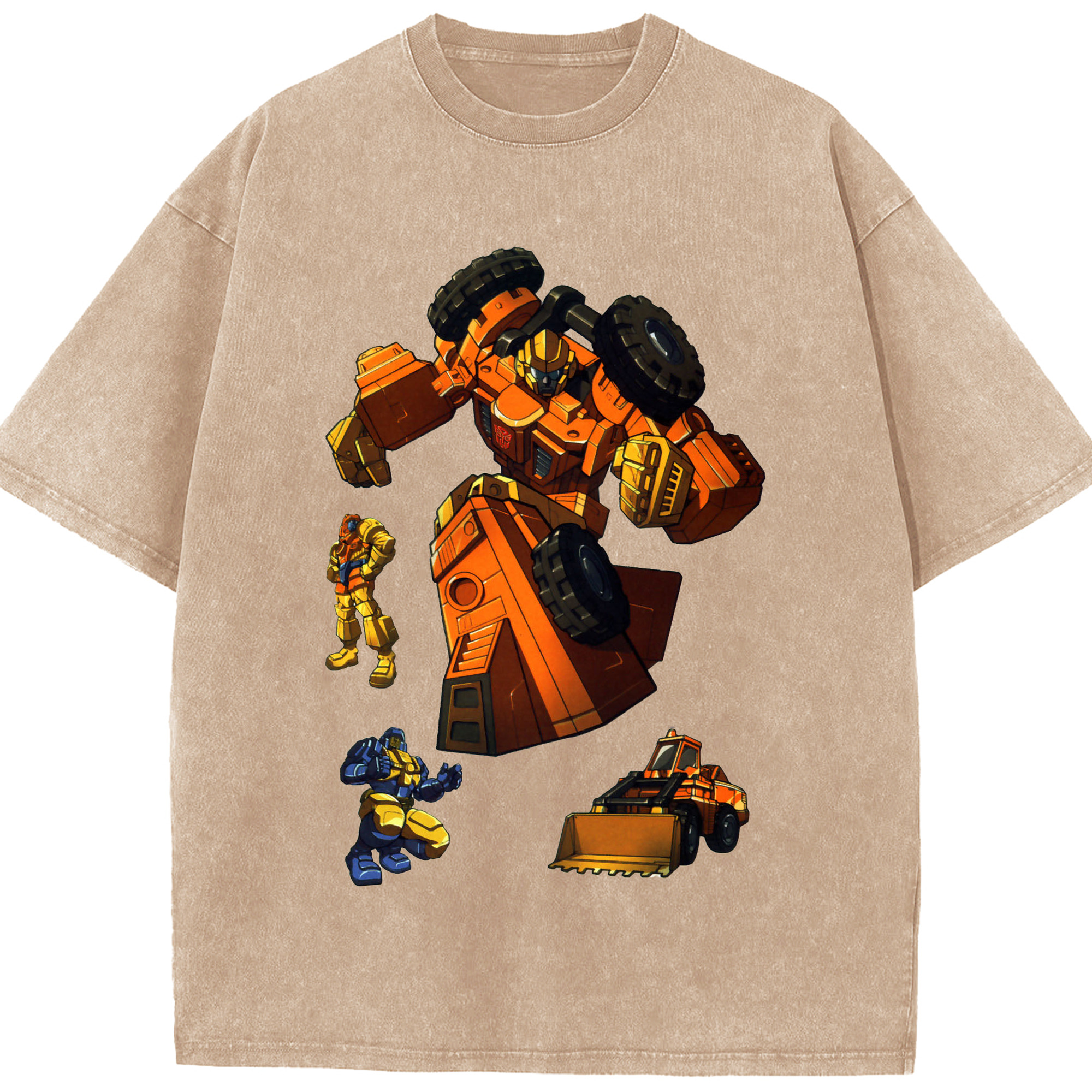 （画像用）  綿100% ヴィンテージ風 半袖Tシャツ（フロントプリント）