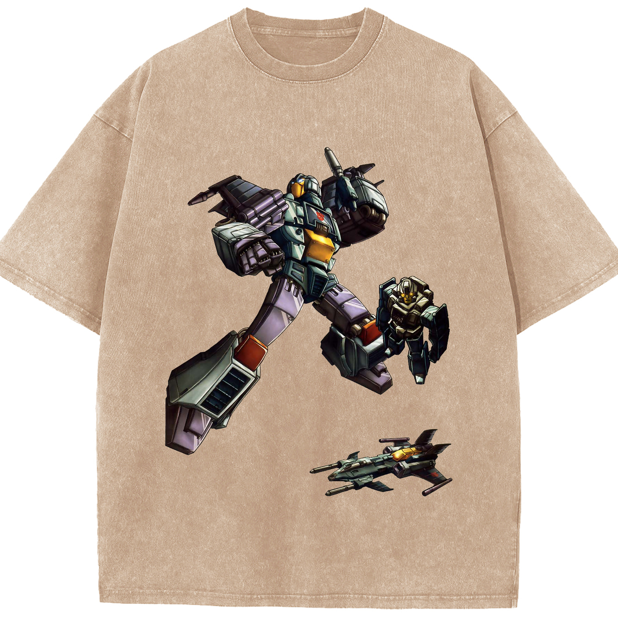 （画像用）  綿100% ヴィンテージ風 半袖Tシャツ（フロントプリント）