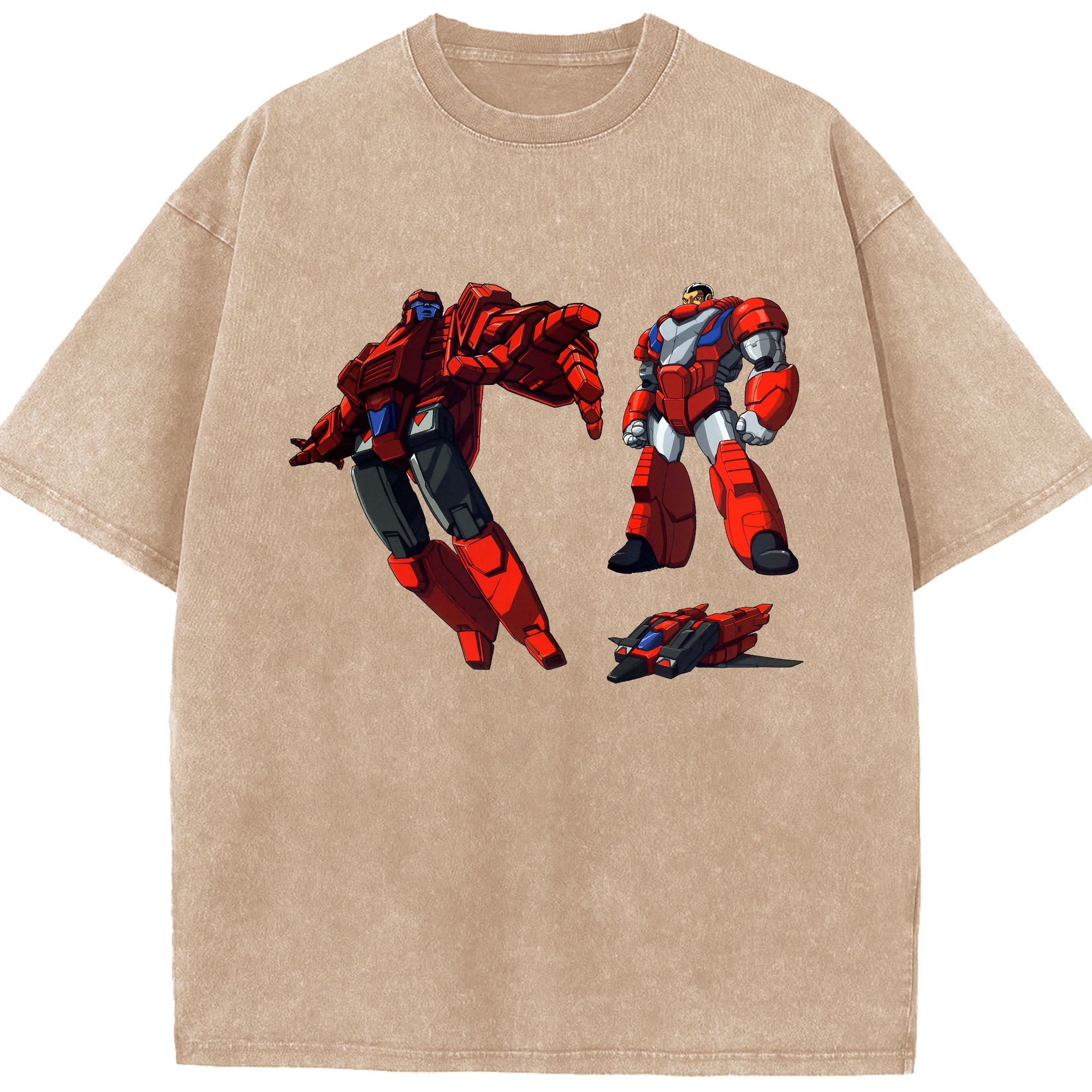 （画像用）  綿100% ヴィンテージ風 半袖Tシャツ（フロントプリント）