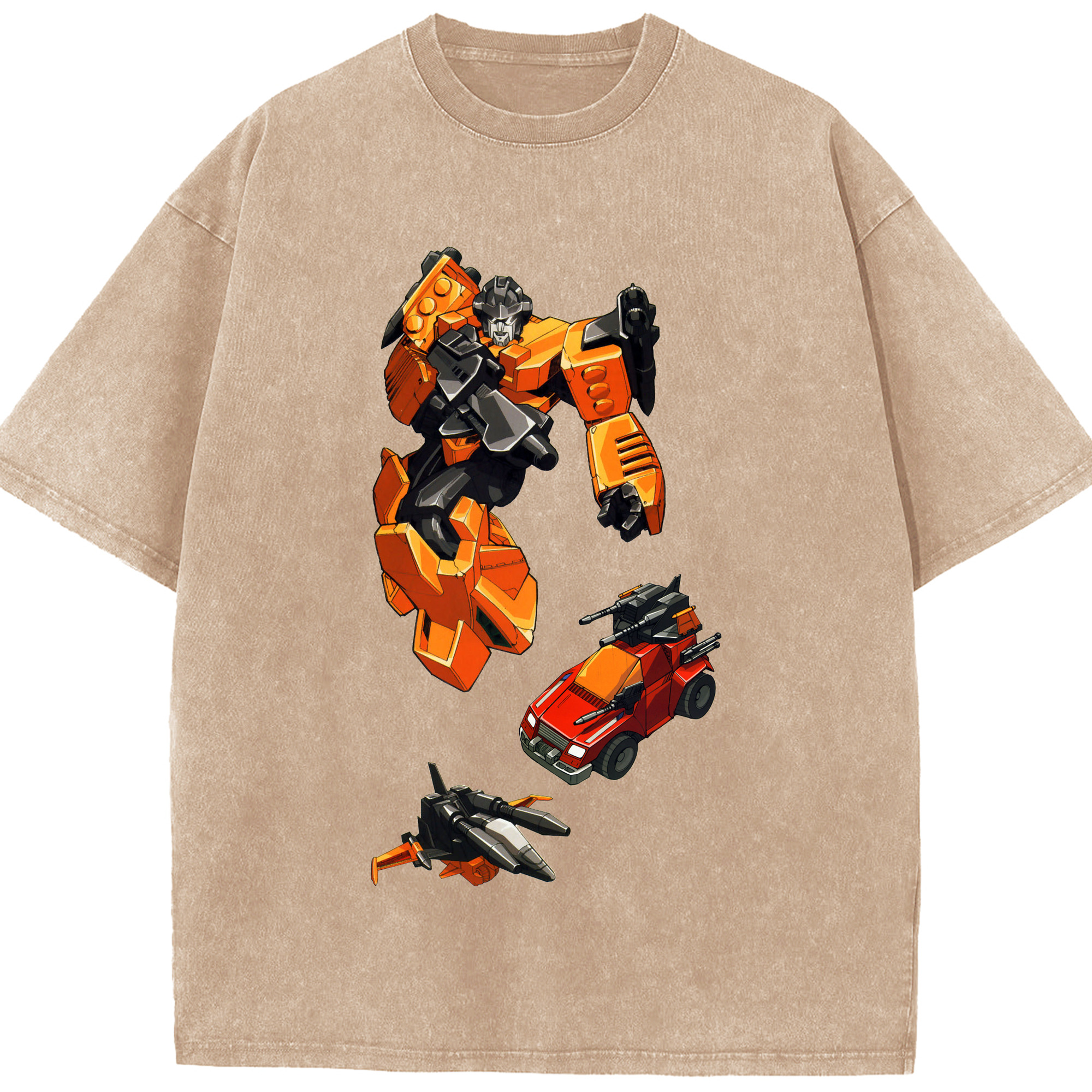 （画像用）  綿100% ヴィンテージ風 半袖Tシャツ（フロントプリント）