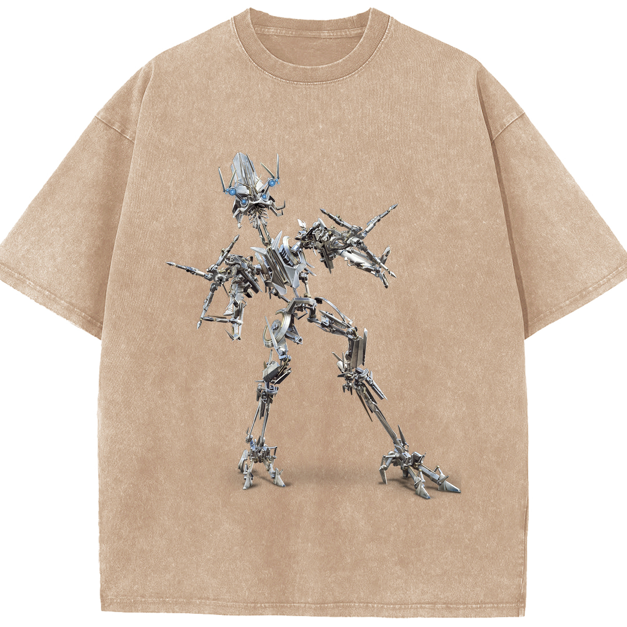 （画像用）  綿100% ヴィンテージ風 半袖Tシャツ（フロントプリント）
