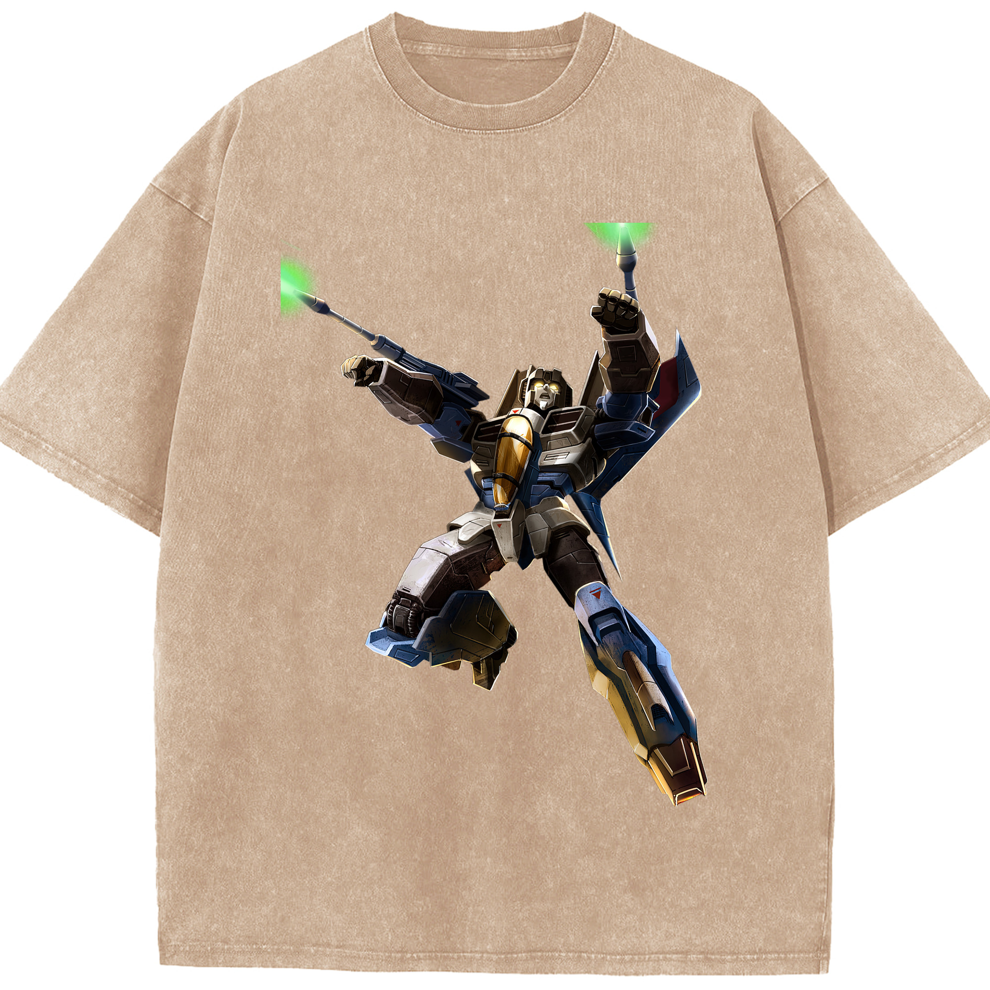 （画像用）  綿100% ヴィンテージ風 半袖Tシャツ（フロントプリント）