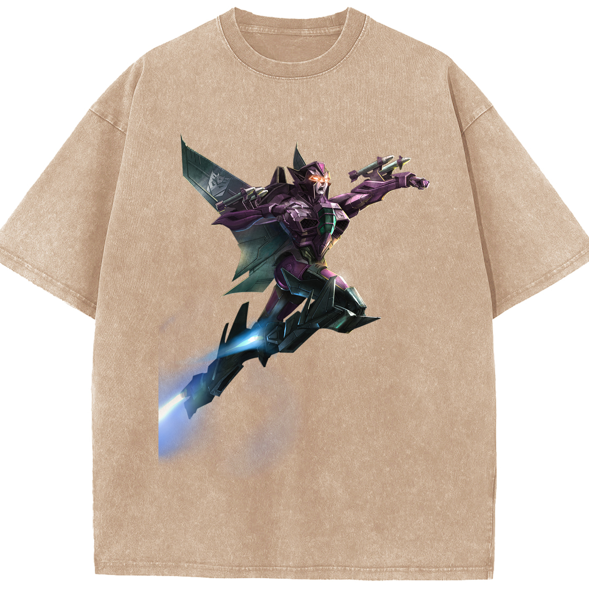 （画像用）  綿100% ヴィンテージ風 半袖Tシャツ（フロントプリント）