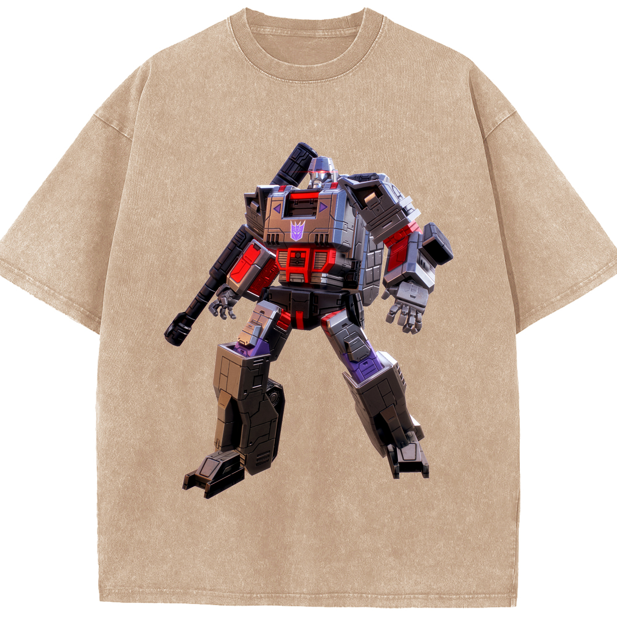（画像用）  綿100% ヴィンテージ風 半袖Tシャツ（フロントプリント）
