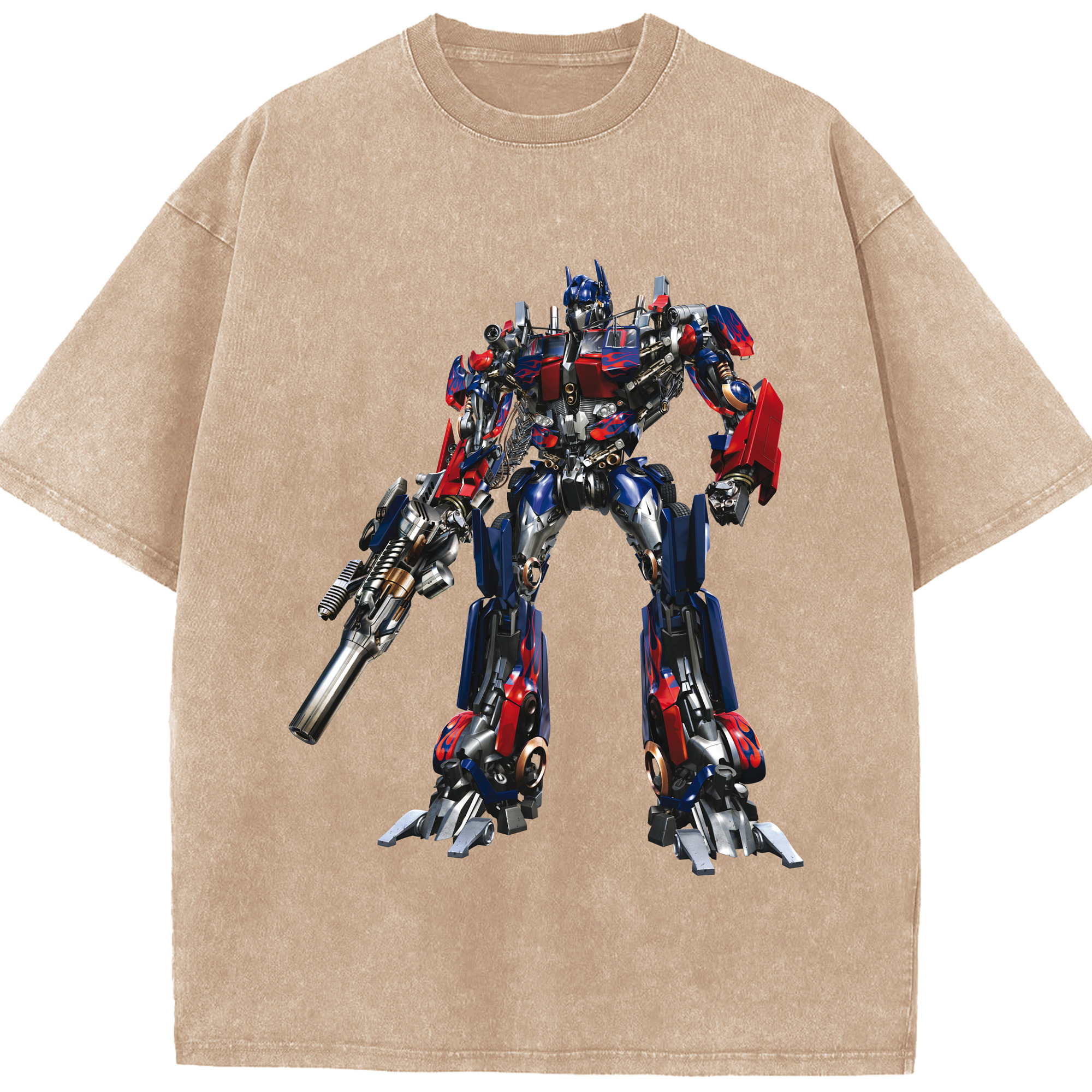 （画像用）  綿100% ヴィンテージ風 半袖Tシャツ（フロントプリント）