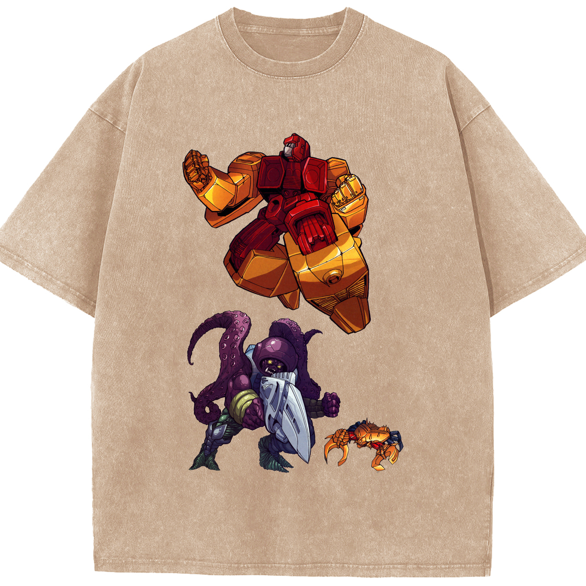 （画像用）  綿100% ヴィンテージ風 半袖Tシャツ（フロントプリント）