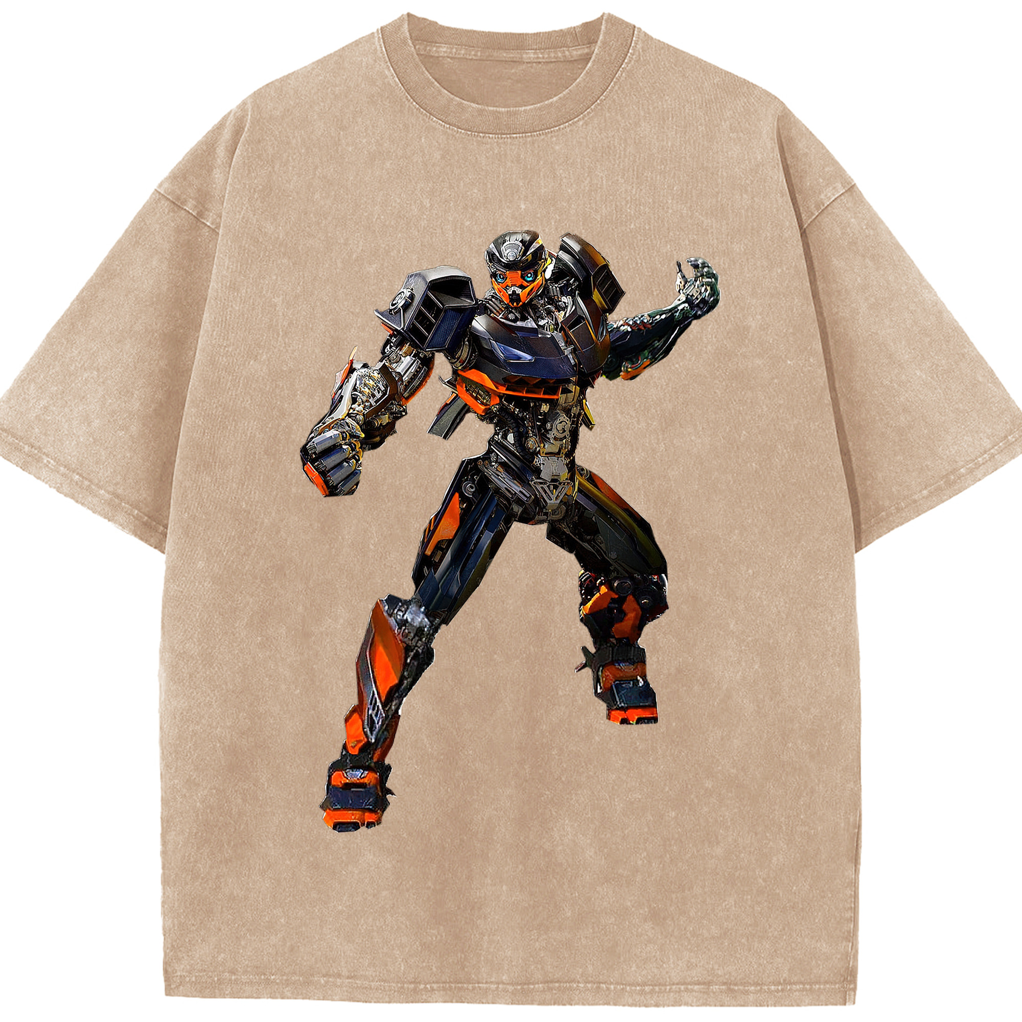 （画像用）  綿100% ヴィンテージ風 半袖Tシャツ（フロントプリント）