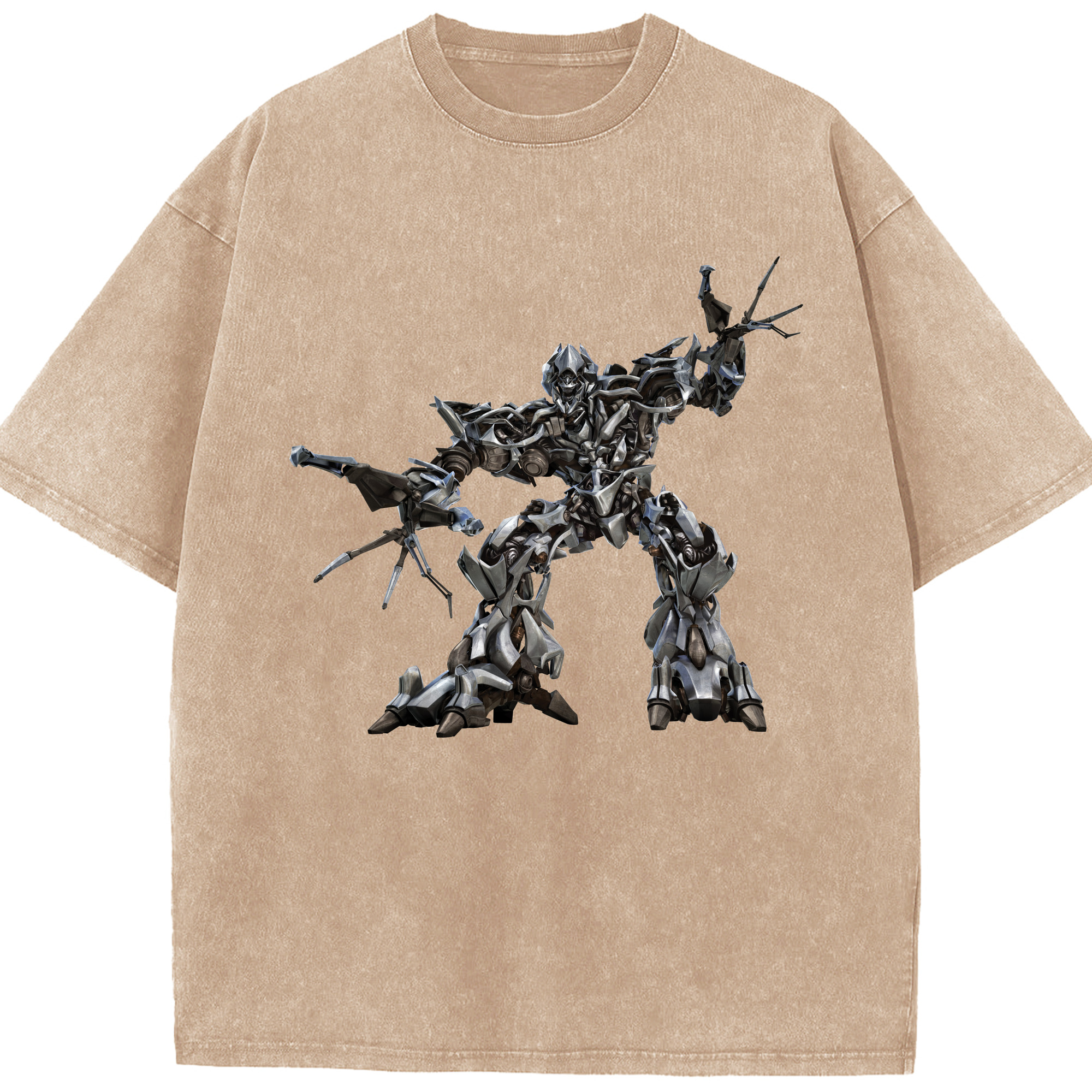 （画像用）  綿100% ヴィンテージ風 半袖Tシャツ（フロントプリント）
