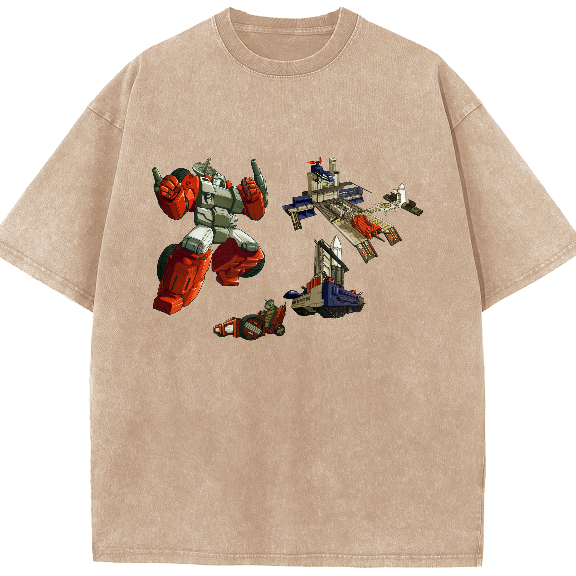（画像用）  綿100% ヴィンテージ風 半袖Tシャツ（フロントプリント）