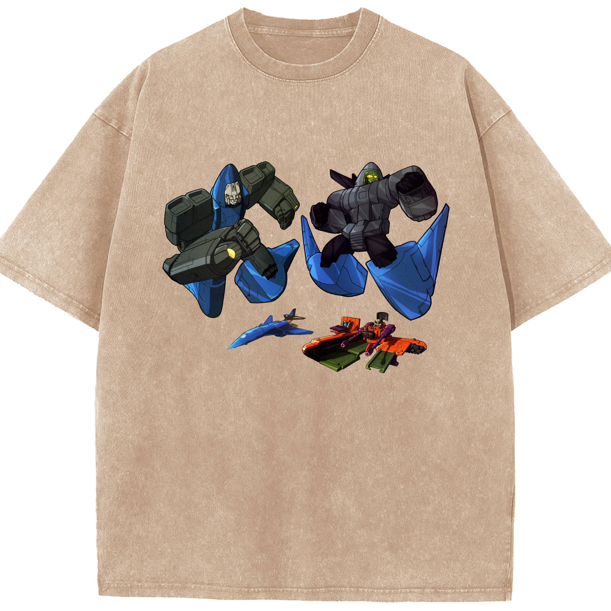 （画像用）  綿100% ヴィンテージ風 半袖Tシャツ（フロントプリント）
