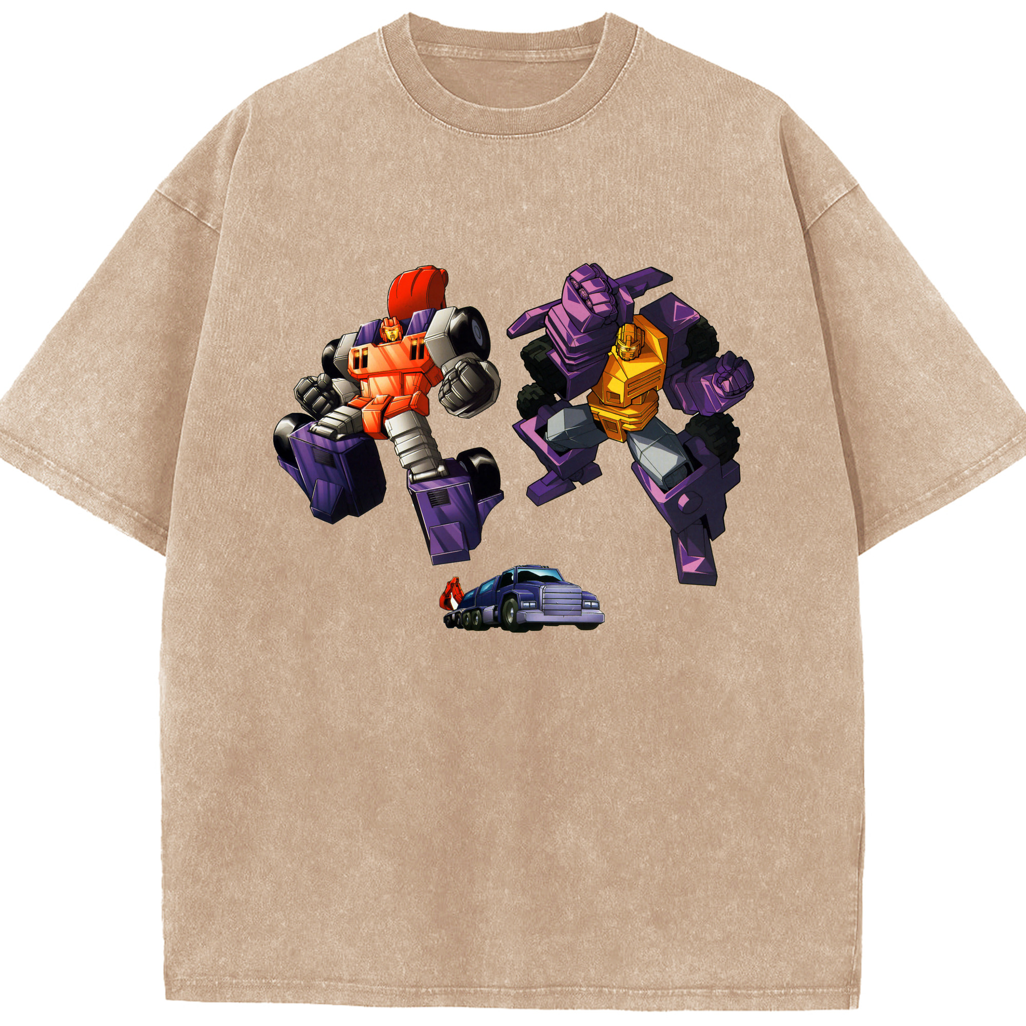 （画像用）  綿100% ヴィンテージ風 半袖Tシャツ（フロントプリント）