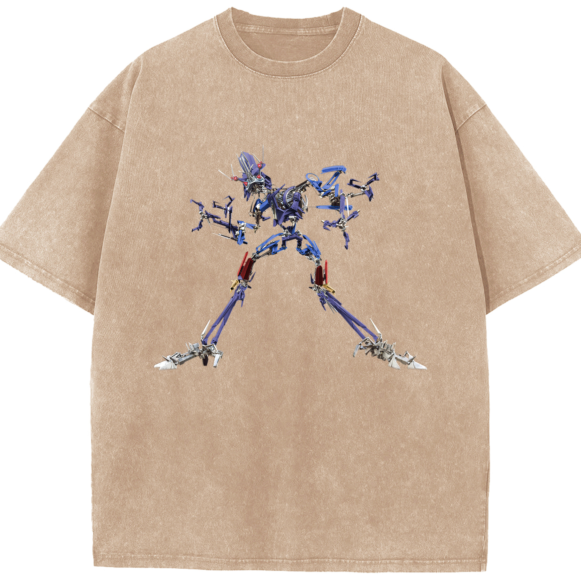 （画像用）  綿100% ヴィンテージ風 半袖Tシャツ（フロントプリント）